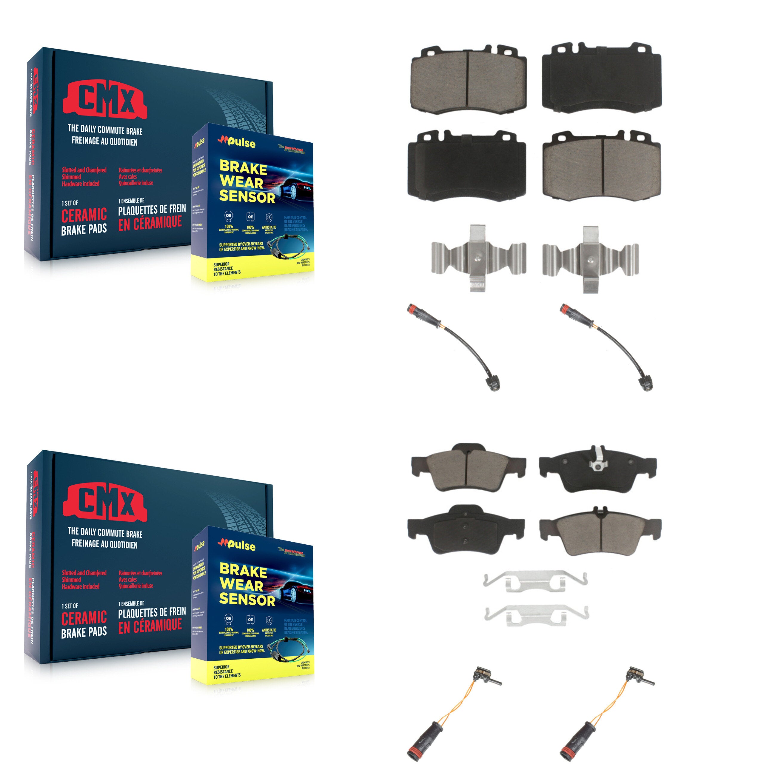 CMX KCW-100218 Disc Brake Pad for 2003-2006 Mercedes-Benz SL500 - Front and Rear product image
