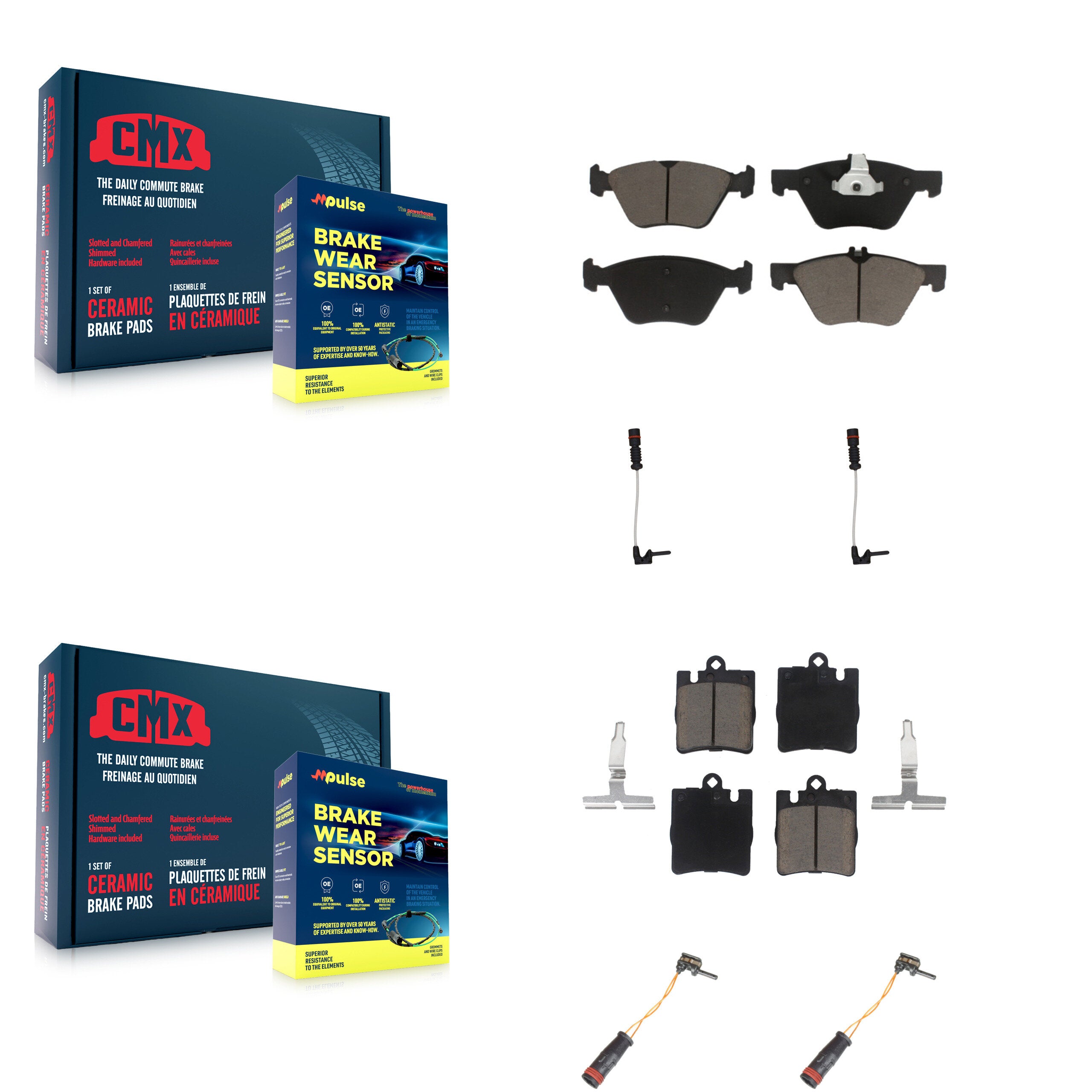 CMX KCW-100224 Disc Brake Pad for 2003 Mercedes-Benz CLK320 - Front and Rear product image