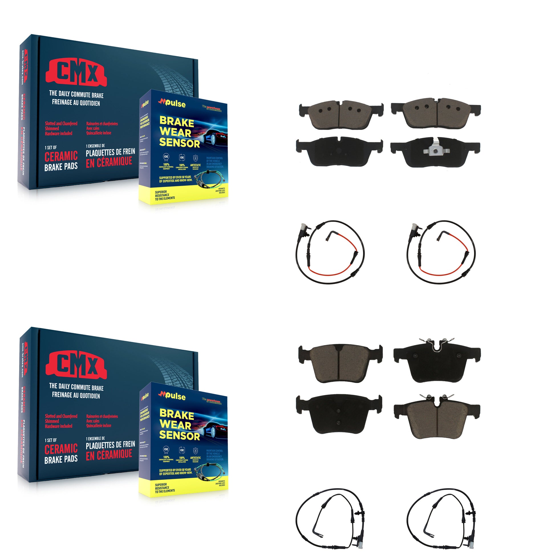 CMX KCW-100229 Disc Brake Pad for 2018-2020 Jaguar XE - Front and Rear product image