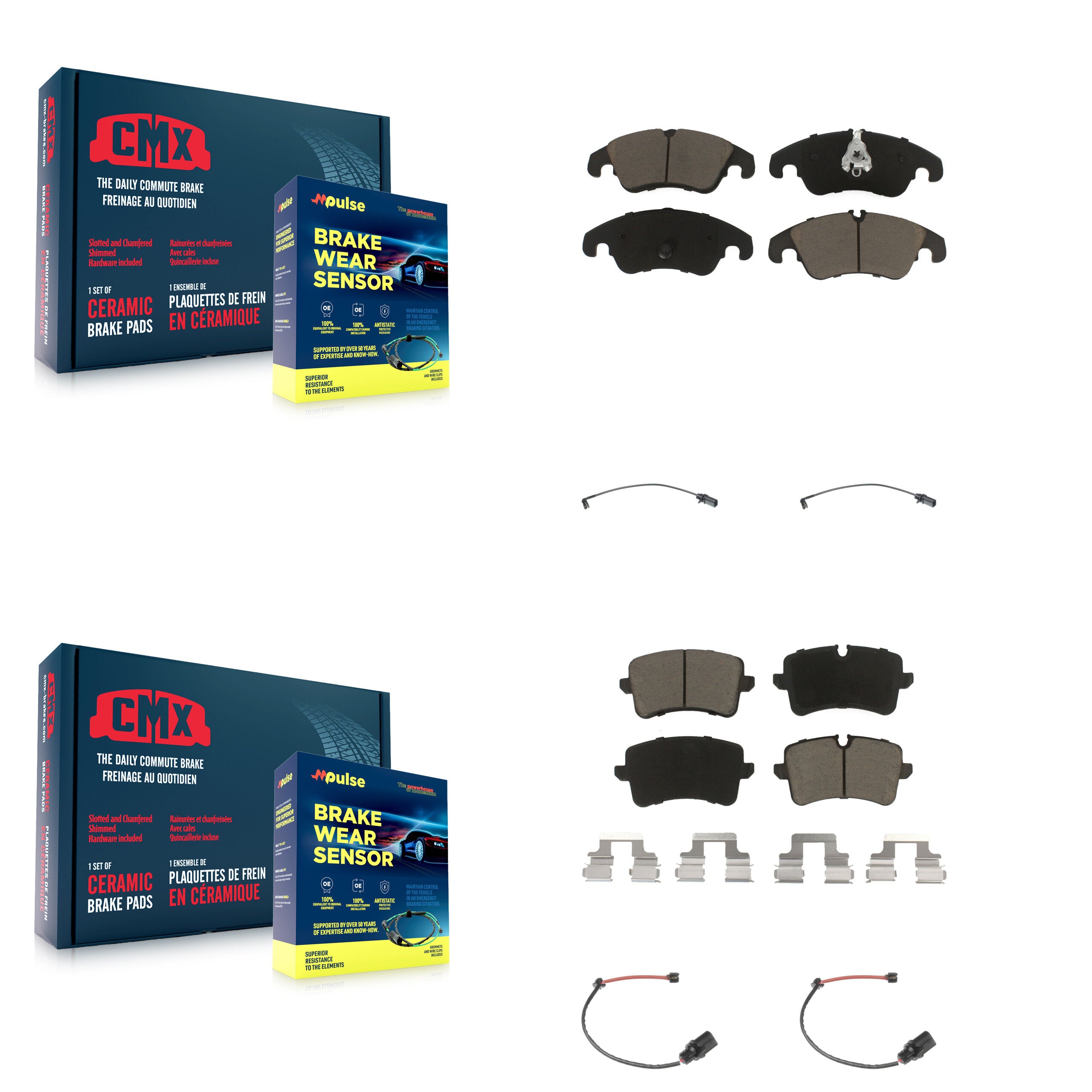 CMX KCW-100234 Disc Brake Pad for 2012 Audi A6 - Front and Rear product image