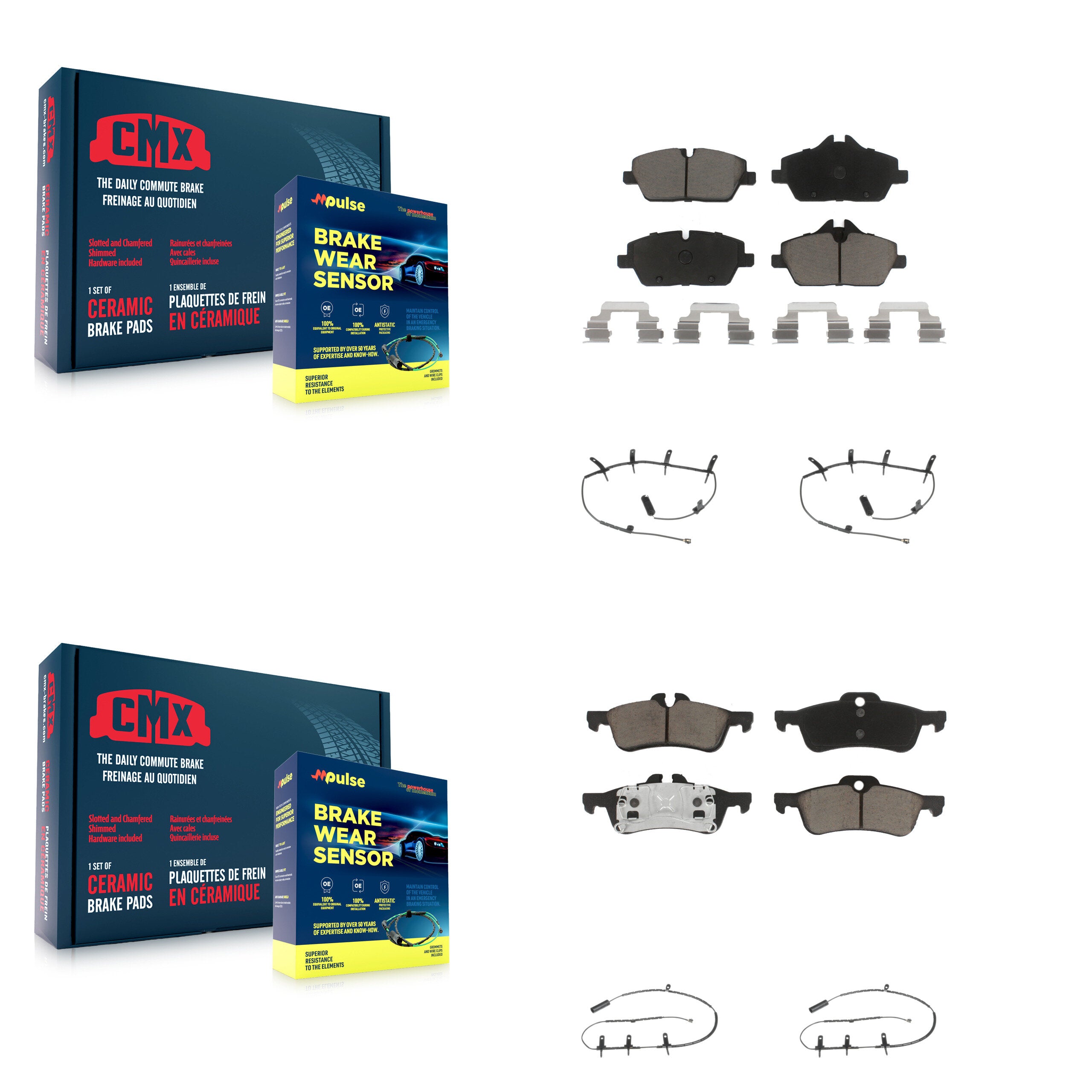 CMX KCW-100245 Disc Brake Pad for 2007-2008 Mini Cooper - Front and Rear product image