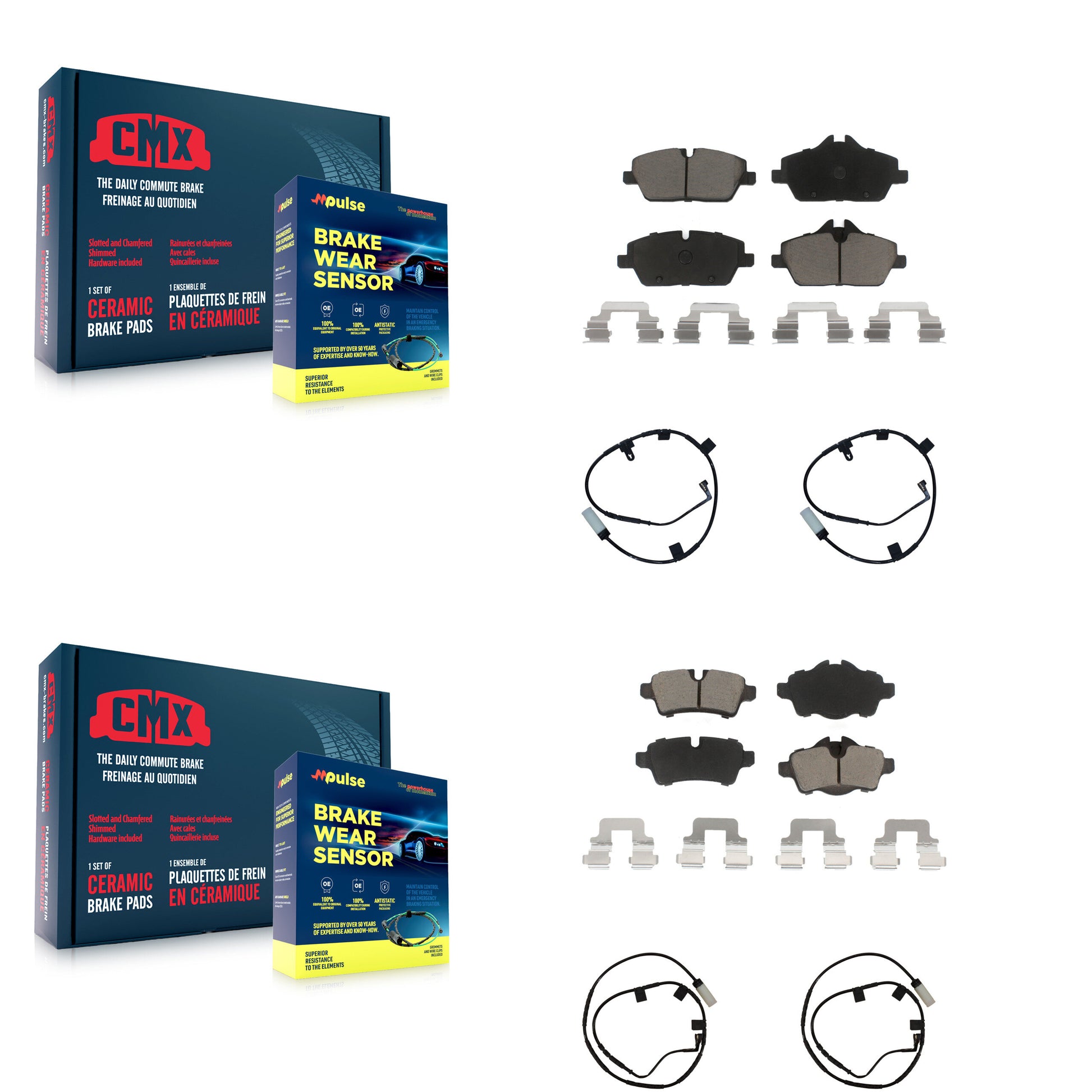 CMX KCW-100246 Disc Brake Pad for 2007-2010 Mini Cooper - Front and Rear product image