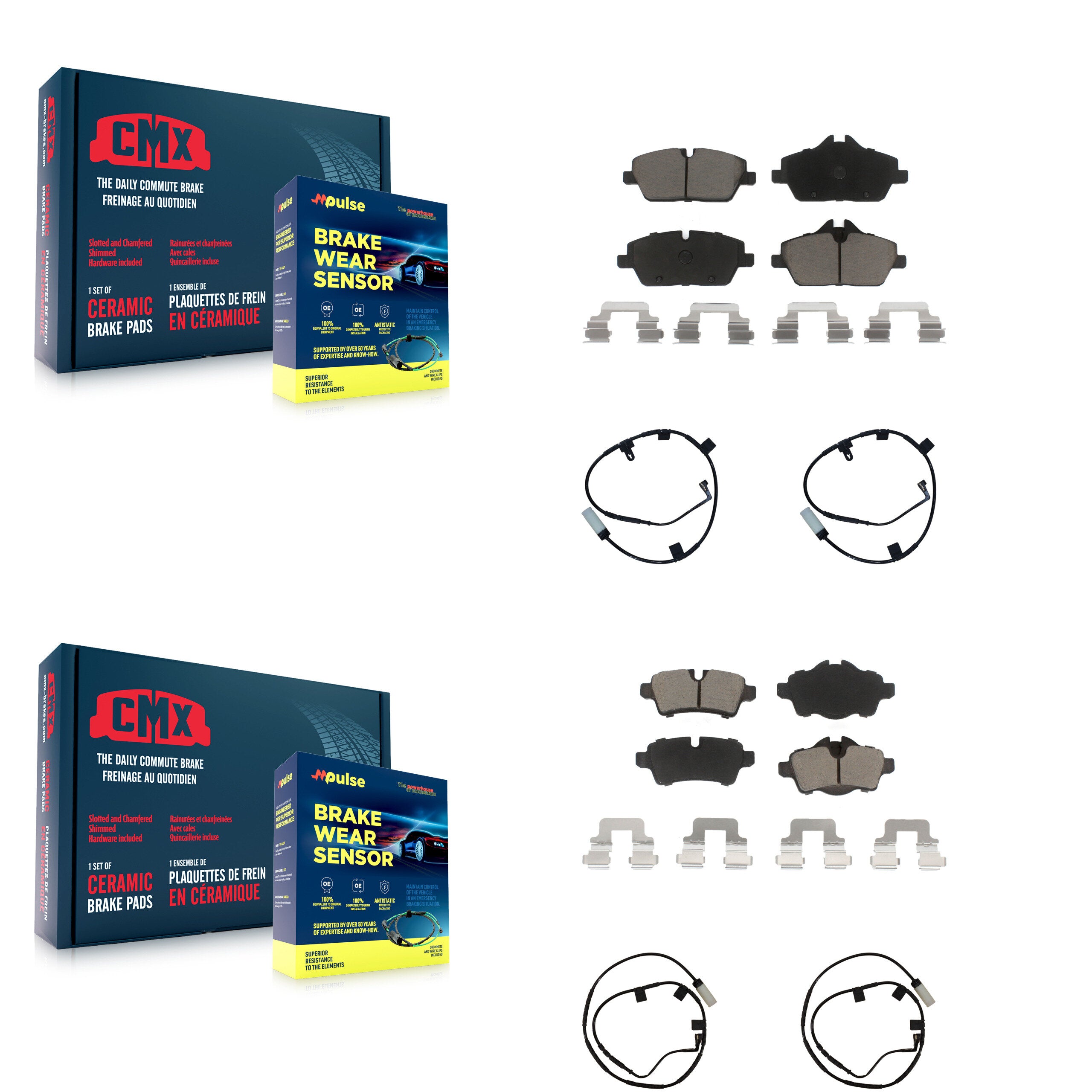 CMX KCW-100246 Disc Brake Pad for 2007-2010 Mini Cooper - Front and Rear product image