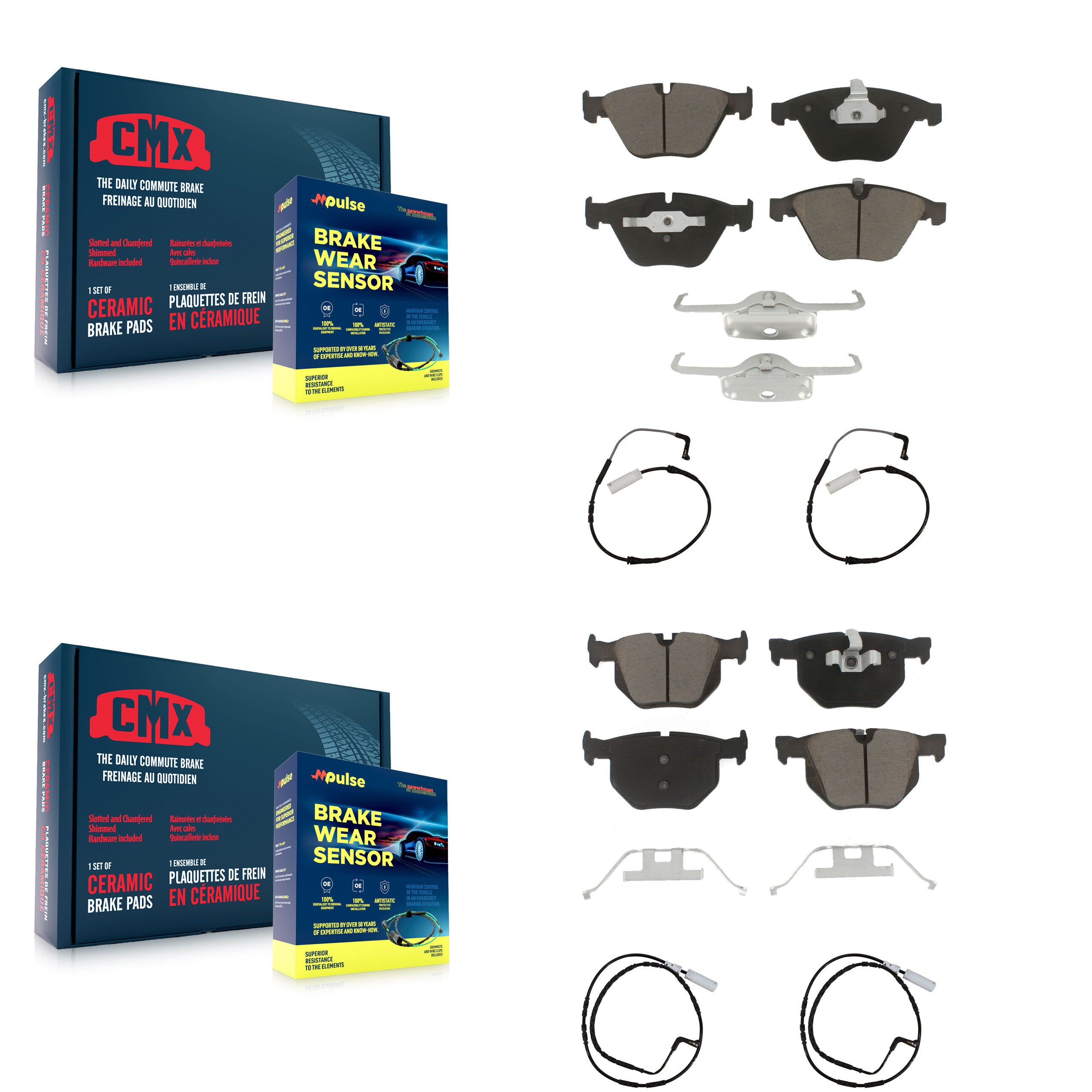 CMX KCW-100260 Disc Brake Pad for 2007-2010 BMW 335d, BMW 335i - Front and Rear product image