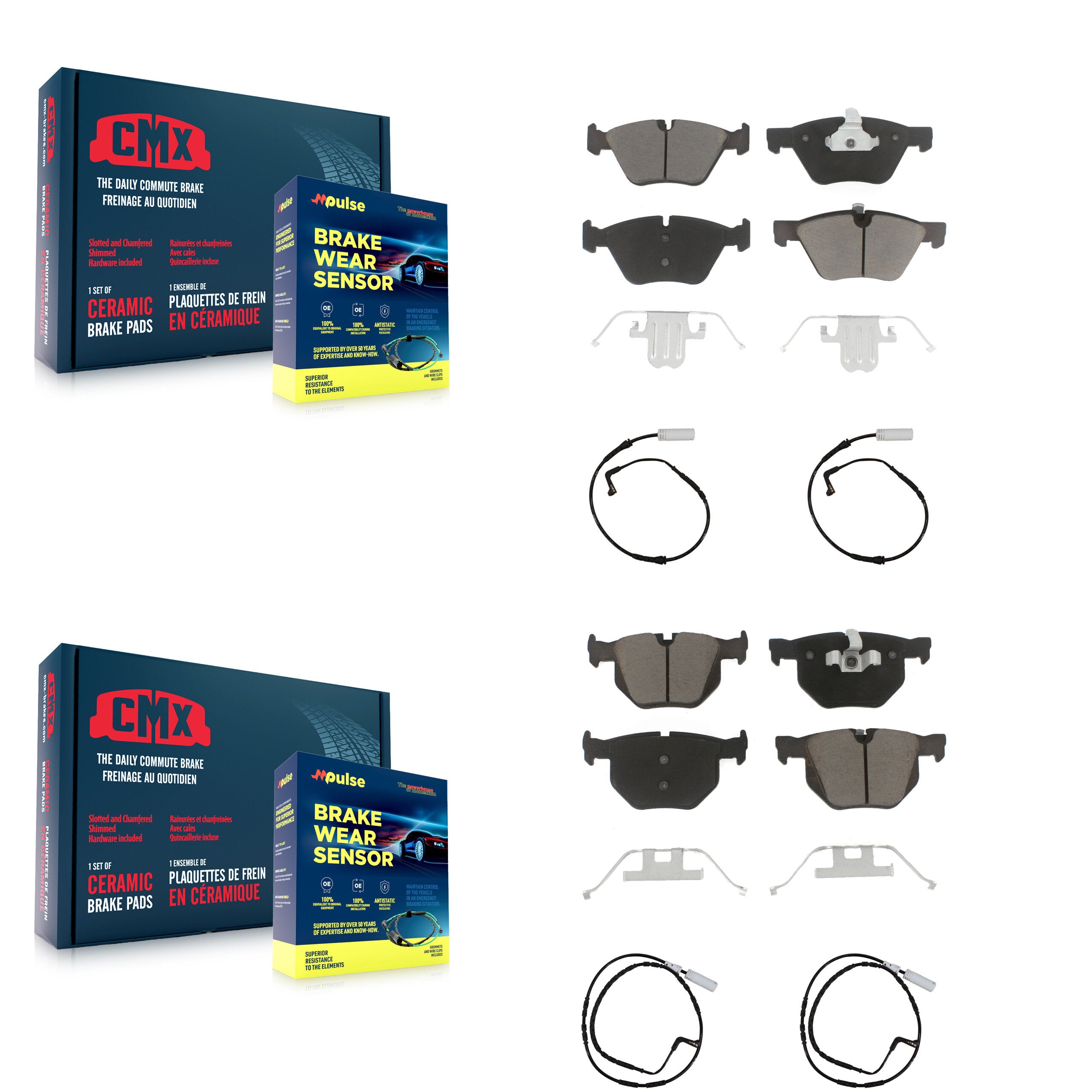 CMX KCW-100267 Disc Brake Pad for 2006 BMW 330i - Front and Rear product image