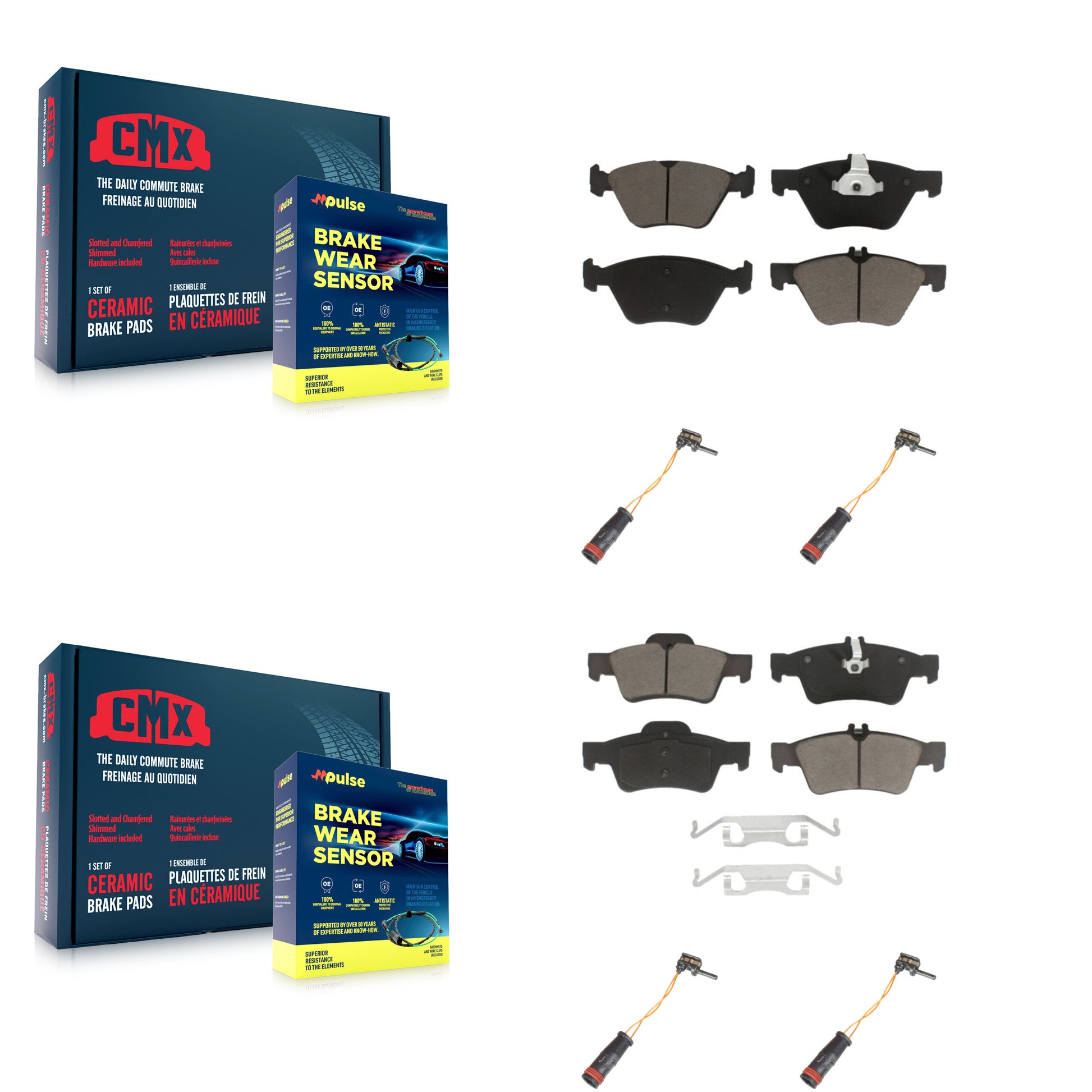 CMX KCW-100276 Disc Brake Pad for 2006-2009 Mercedes-Benz E300, Mercedes-Benz E350 - Front and Rear product image