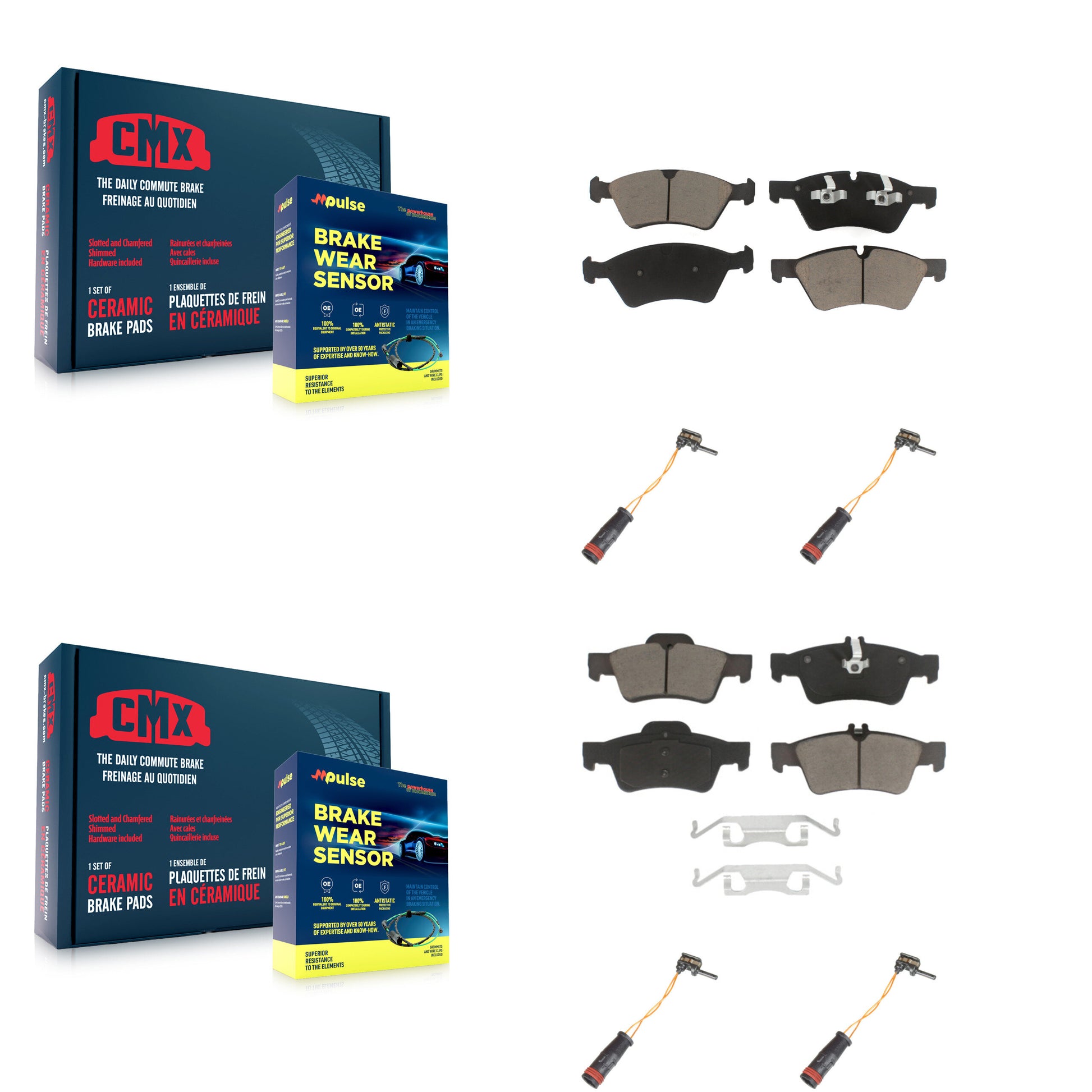 CMX KCW-100277 Disc Brake Pad for 2006-2009 Mercedes-Benz E350 - Front and Rear product image