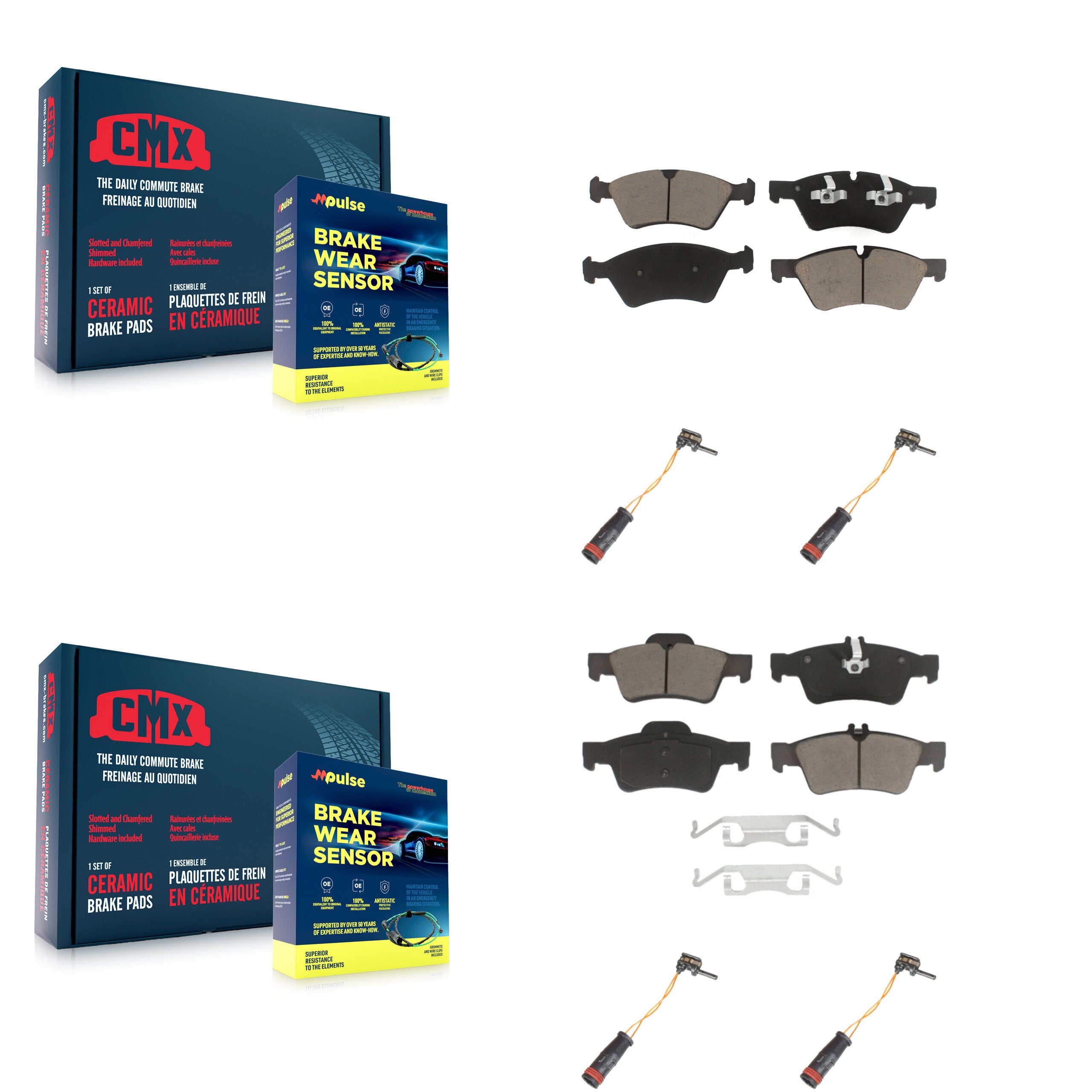 CMX KCW-100277 Disc Brake Pad for 2006-2009 Mercedes-Benz E350 - Front and Rear product image