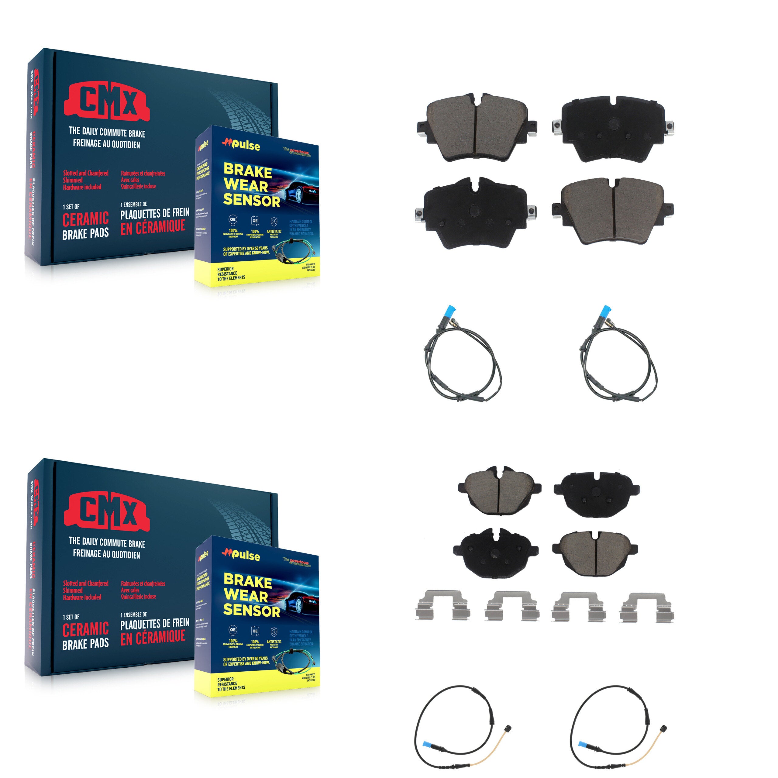 CMX KCW-100281 Disc Brake Pad for 2019-2021 BMW X4 - Front and Rear product image