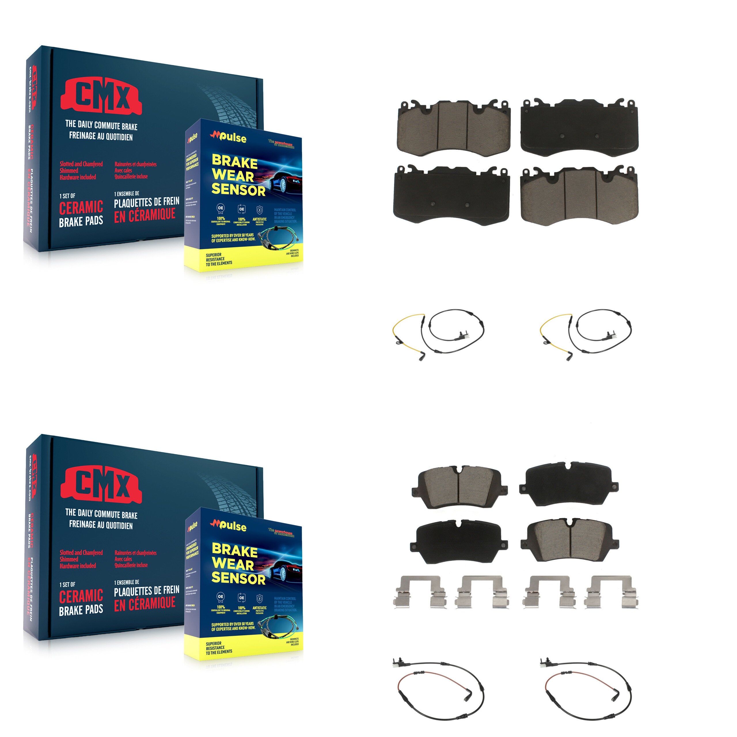 CMX KCW-100293 Disc Brake Pad for 2014-2017 Land Rover Range Rover, Land Rover Range Rover Sport - Front and Rear product image