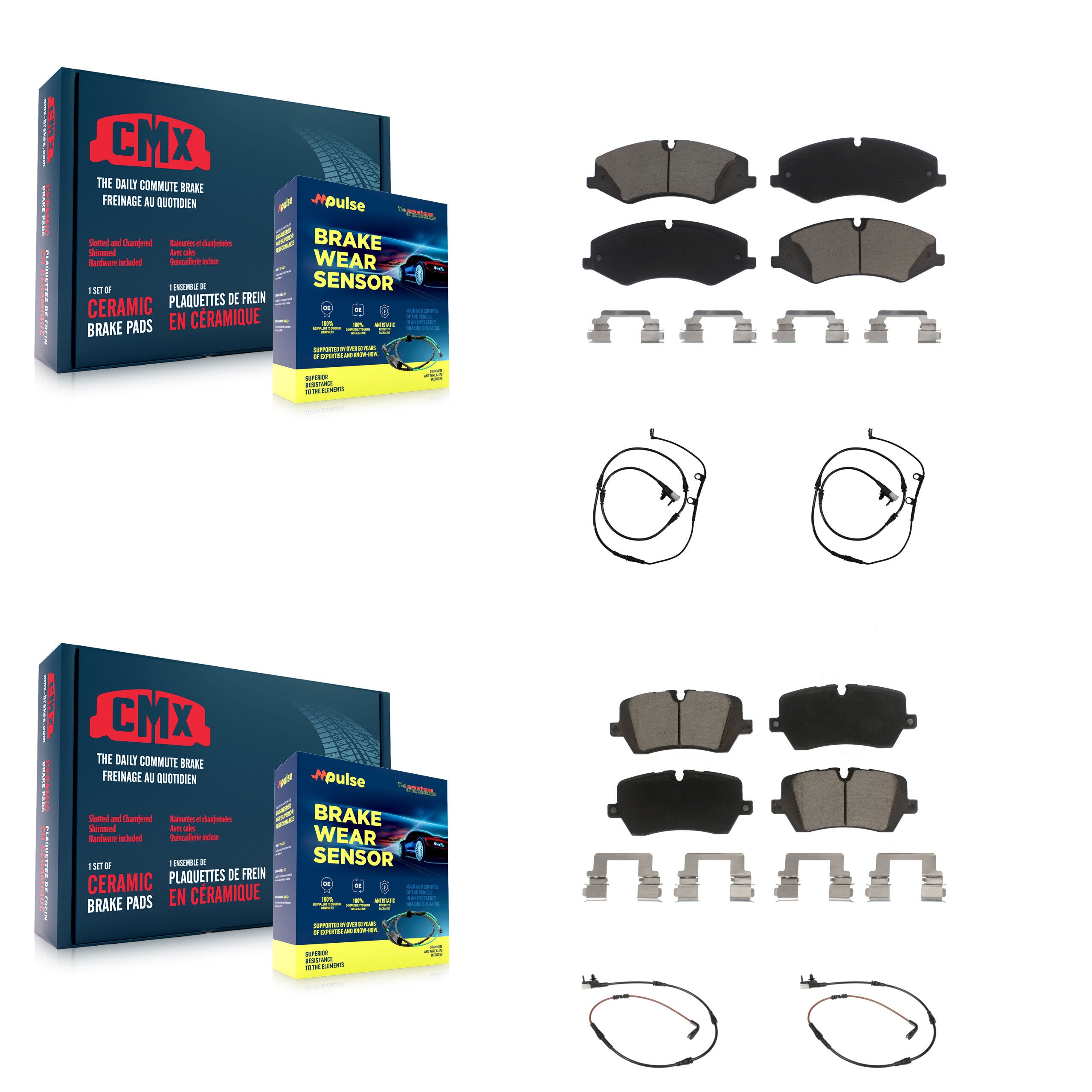 CMX KCW-100295 Disc Brake Pad for 2016-2017 Land Rover Range Rover, Land Rover Range Rover Sport - Front and Rear product image