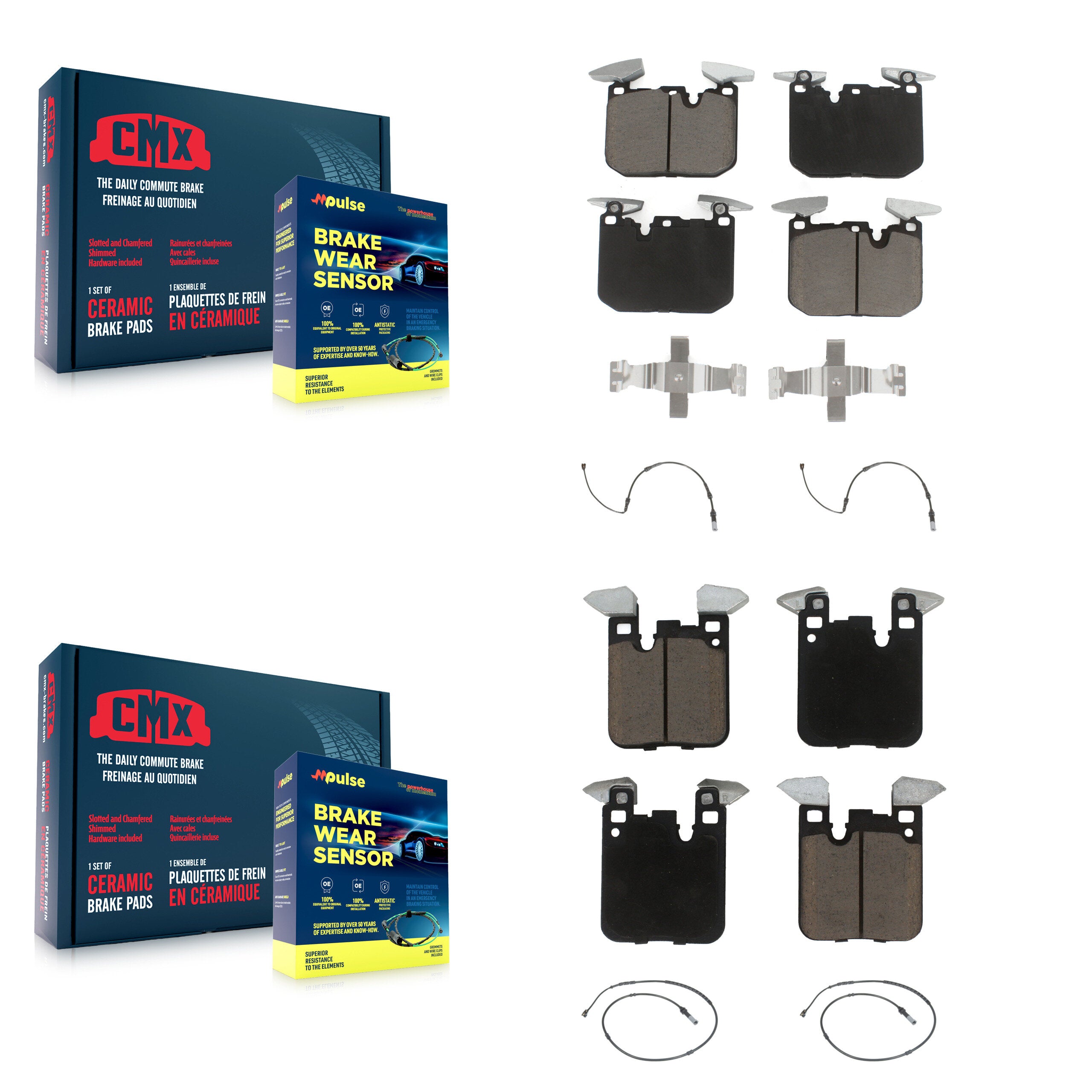 CMX KCW-100297 Disc Brake Pad for 2012-2020 BMW M2, BMW 440i, BMW M240i xDrive & more - Front and Rear product image