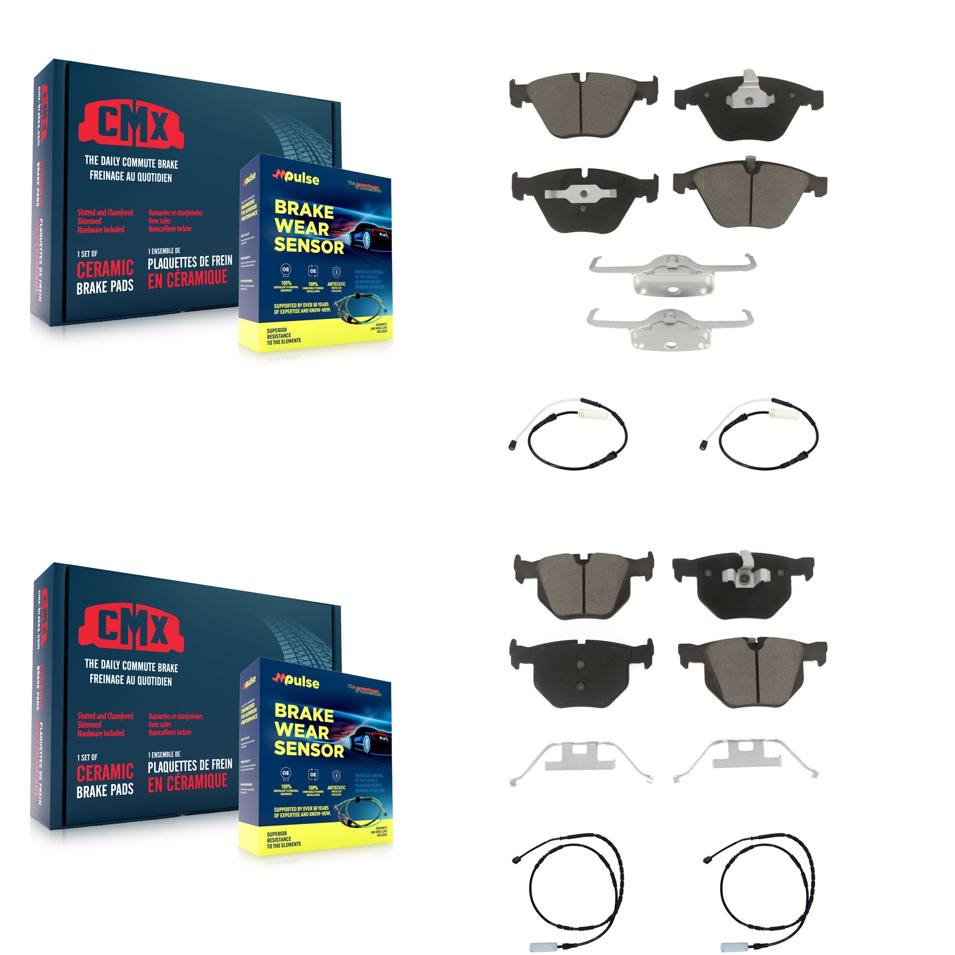 CMX KCW-100298 Disc Brake Pad for 2011-2013 BMW 335i, BMW 335d, BMW 335is - Front and Rear product image