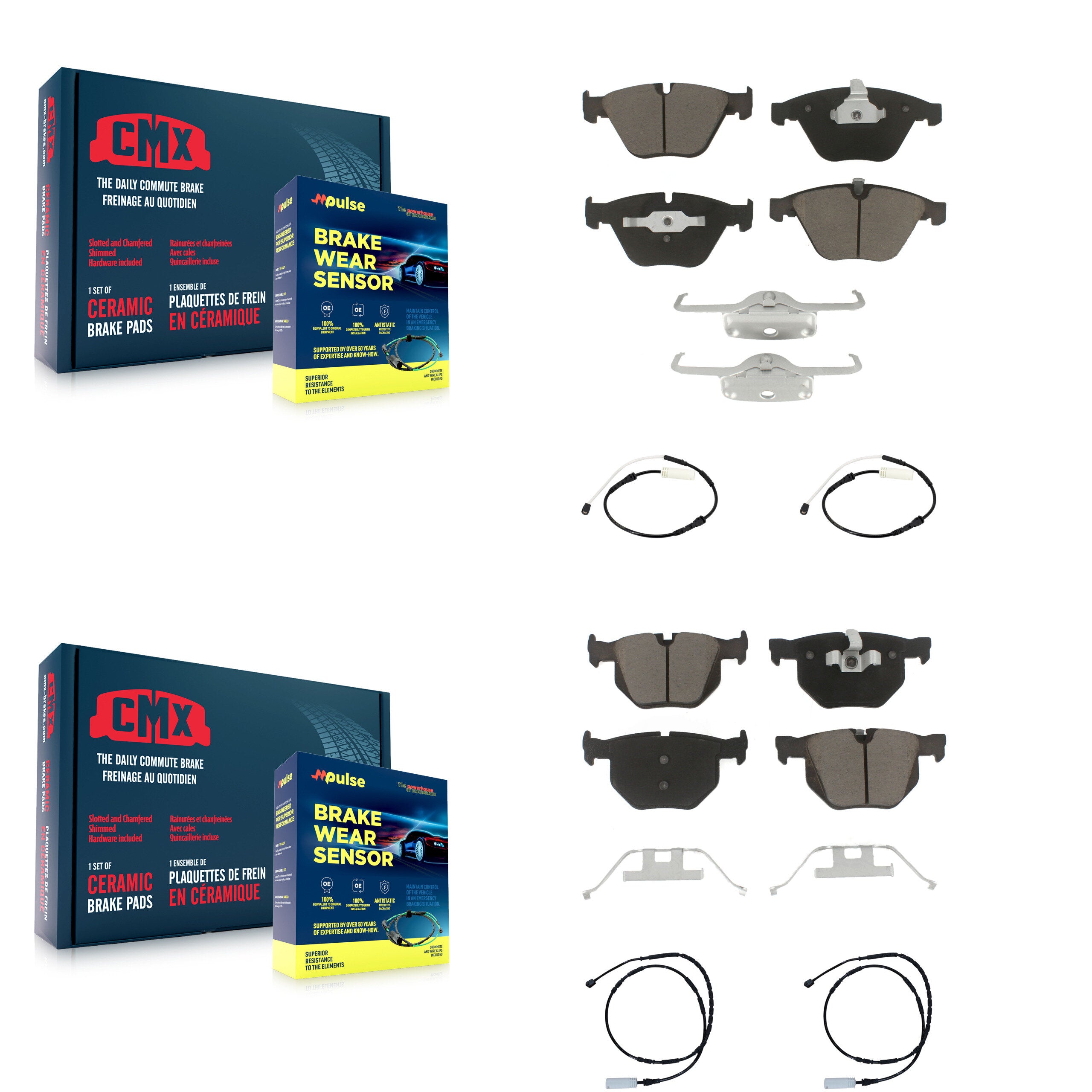 CMX KCW-100298 Disc Brake Pad for 2011-2013 BMW 335i, BMW 335d, BMW 335is - Front and Rear product image