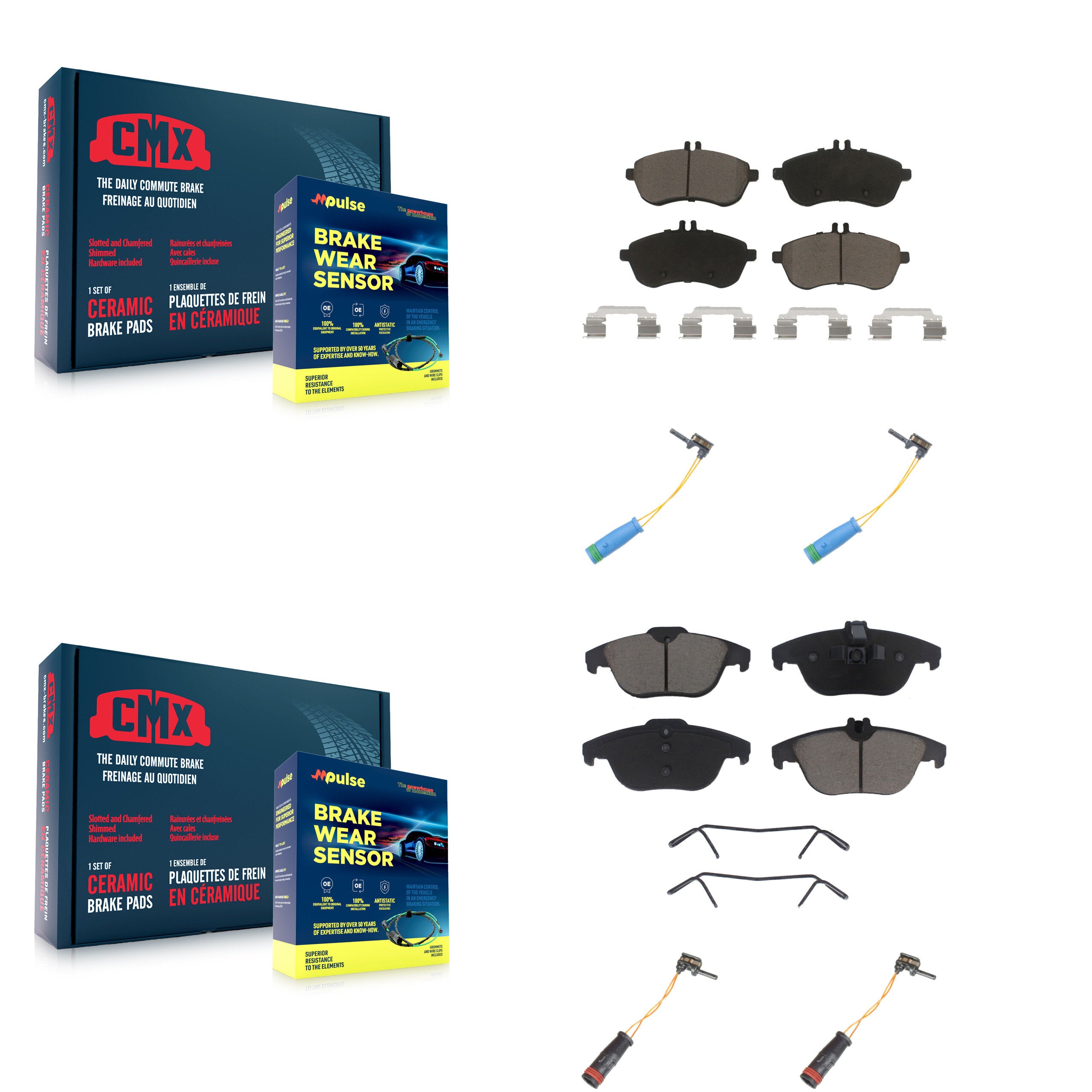 CMX KCW-100306 Disc Brake Pad for 2012 Mercedes-Benz C250 - Front and Rear product image