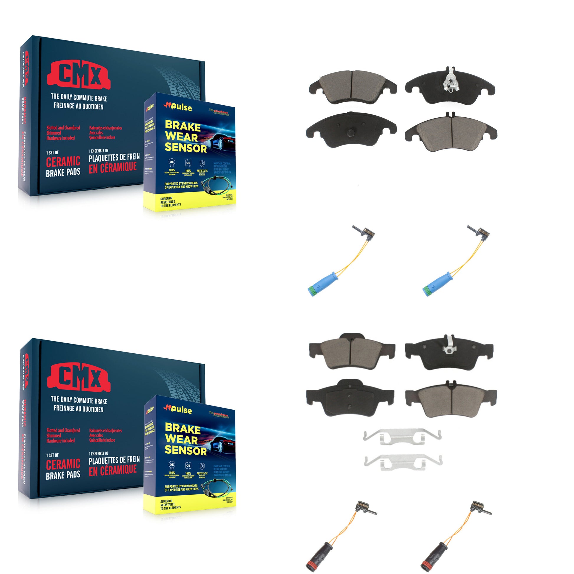 CMX KCW-100307 Disc Brake Pad for 2015-2016 Mercedes-Benz E400 - Front and Rear product image