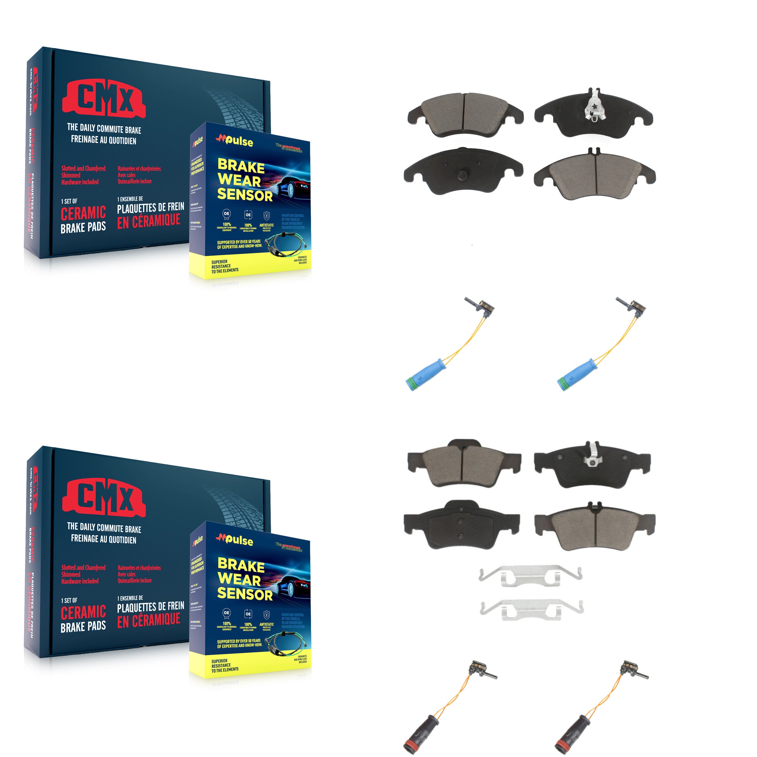 CMX KCW-100307 Disc Brake Pad for 2015-2016 Mercedes-Benz E400 - Front and Rear product image