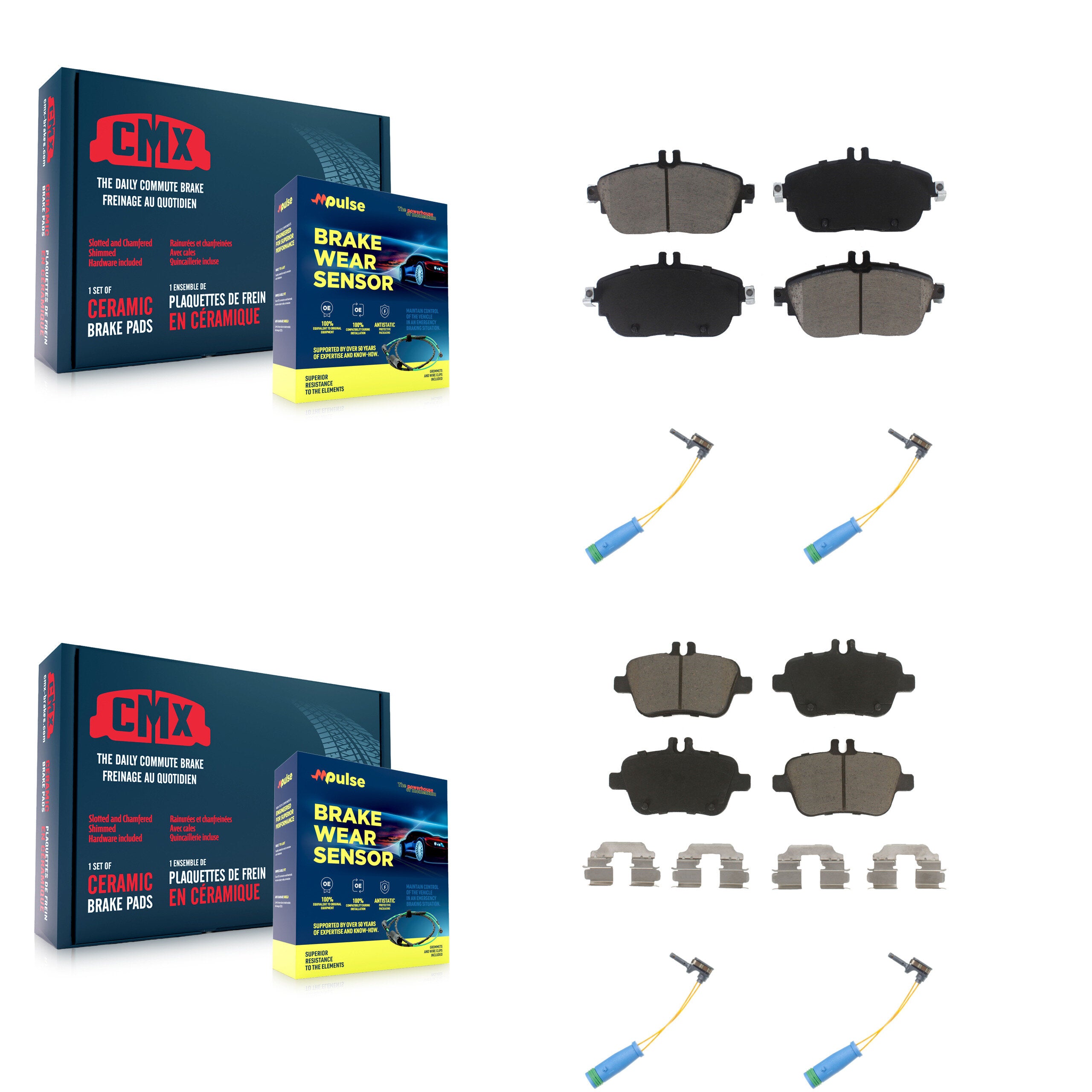 CMX KCW-100310 Disc Brake Pad for 2016-2019 Mercedes-Benz CLA250, Mercedes-Benz GLA250 - Front and Rear product image