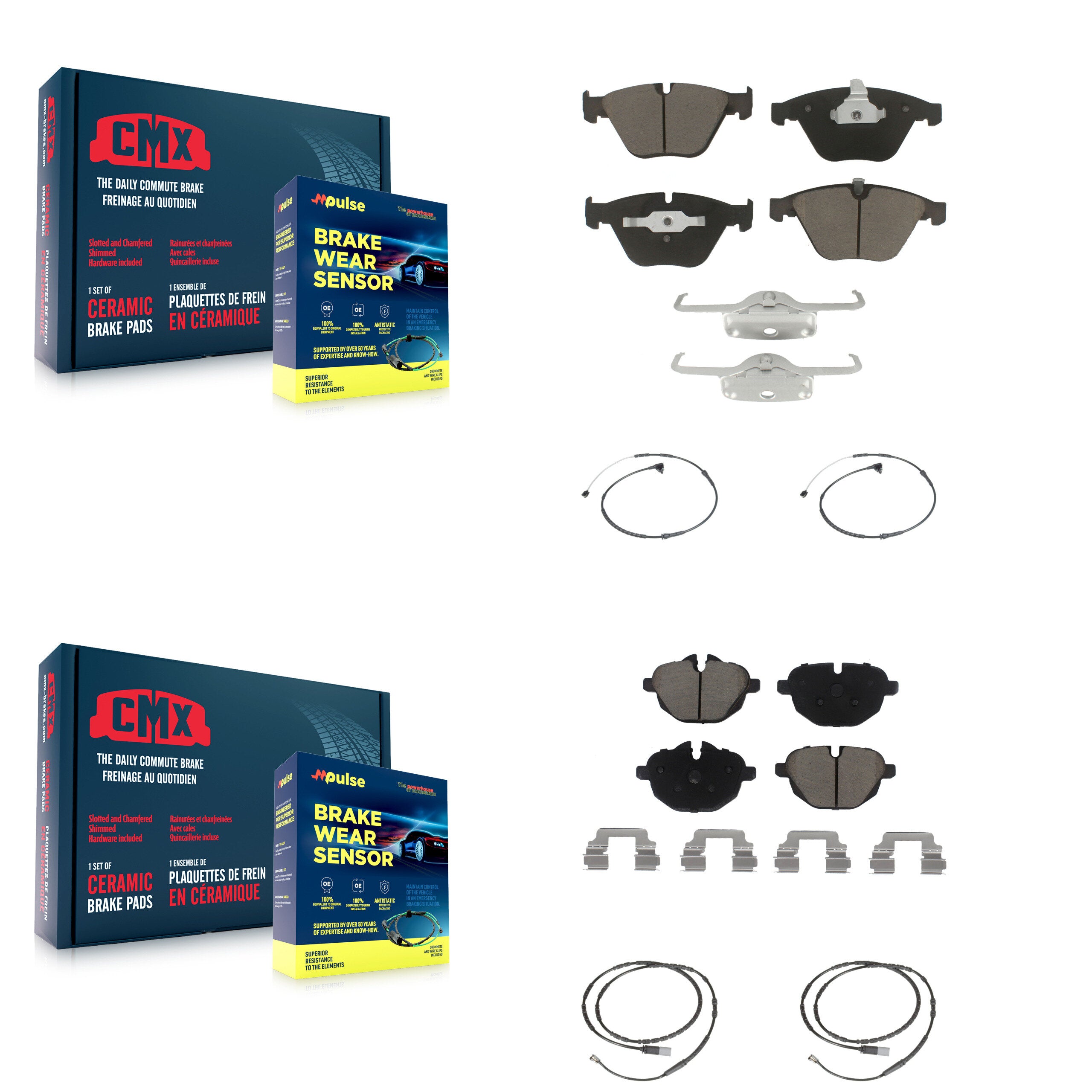 CMX KCW-100322 Disc Brake Pad for 2011-2014 BMW Z4 - Front and Rear product image