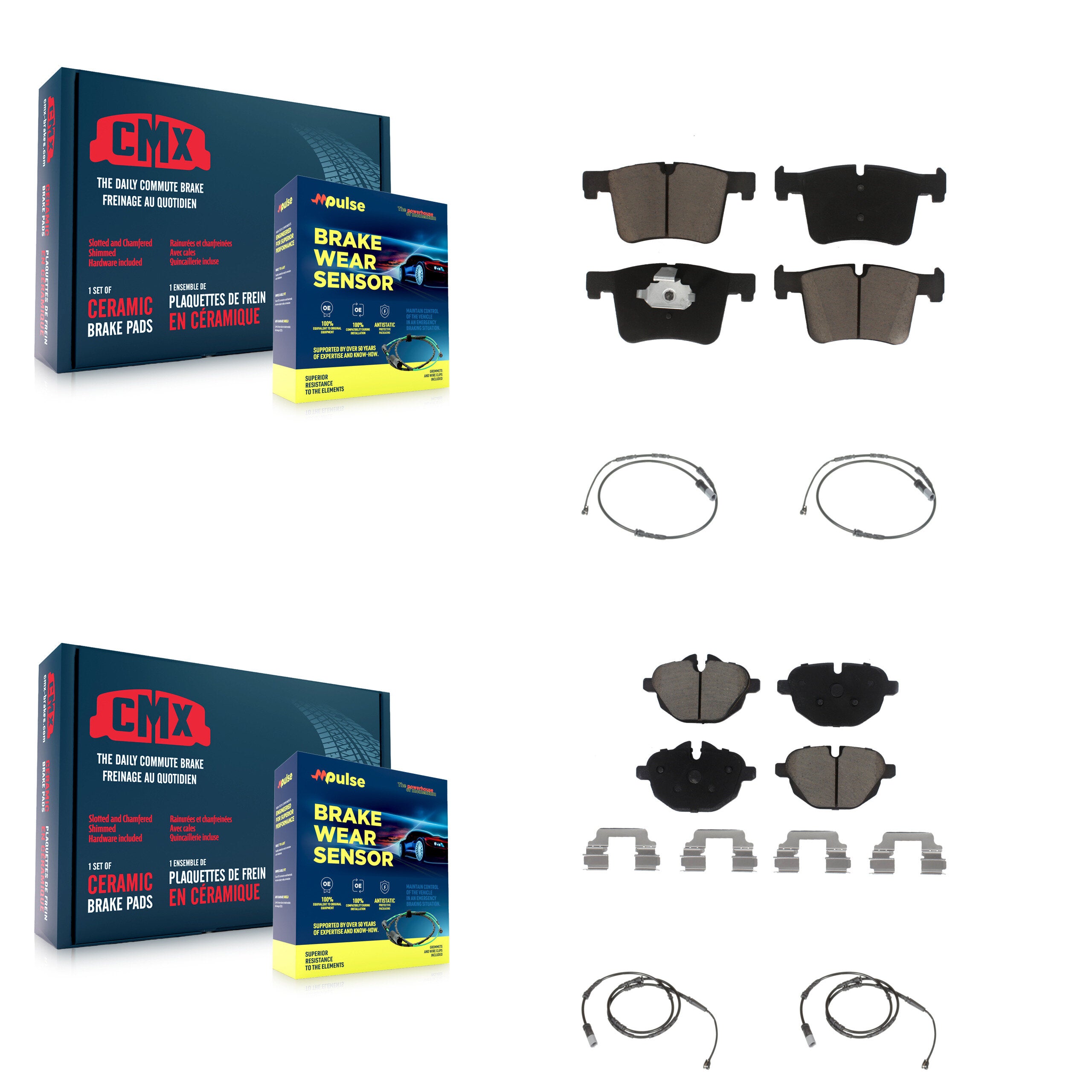 CMX KCW-100325 Disc Brake Pad for 2011-2018 BMW X4, BMW X3 - Front and Rear product image