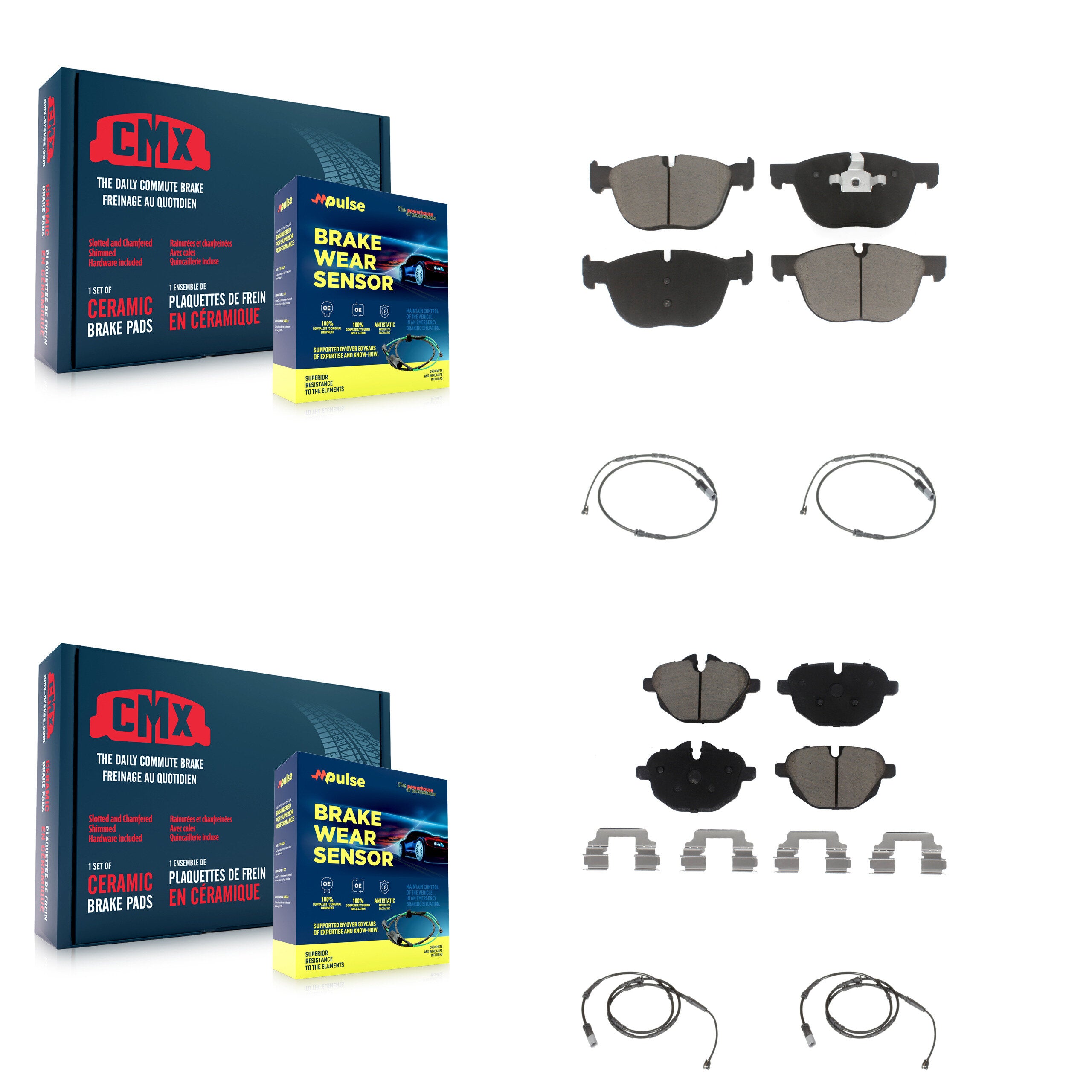 CMX KCW-100326 Disc Brake Pad for 2016-2018 BMW X4 - Front and Rear product image