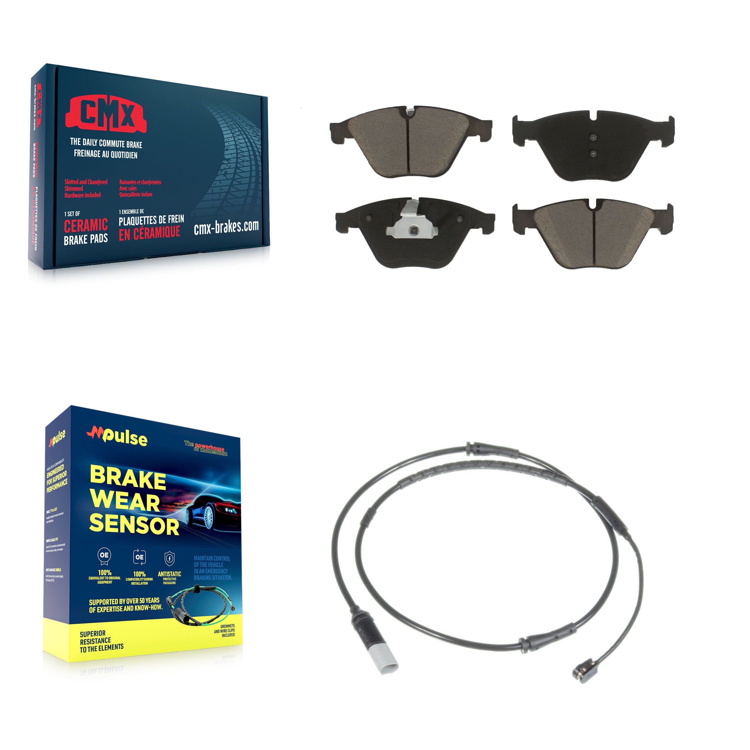CMX KCW-100450 Disc Brake Pad for 2011-2019 BMW 640i, BMW 640i Gran Coupe, BMW 640i xDrive & more - Front product image