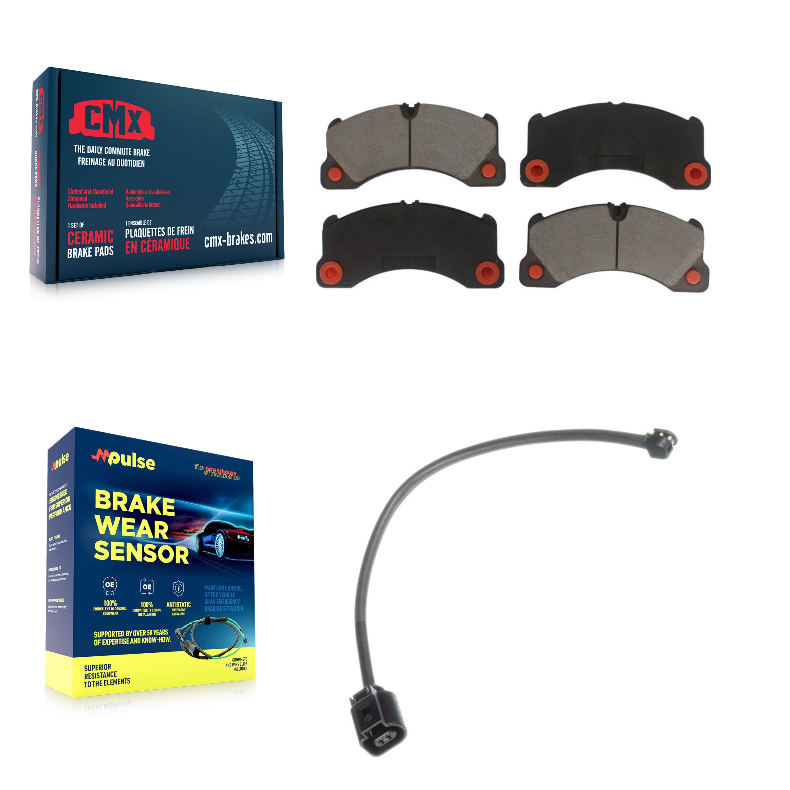 CMX KCW-100470 Disc Brake Pad for 2011-2018 Porsche Panamera, Porsche Cayenne, Volkswagen Touareg - Front product image