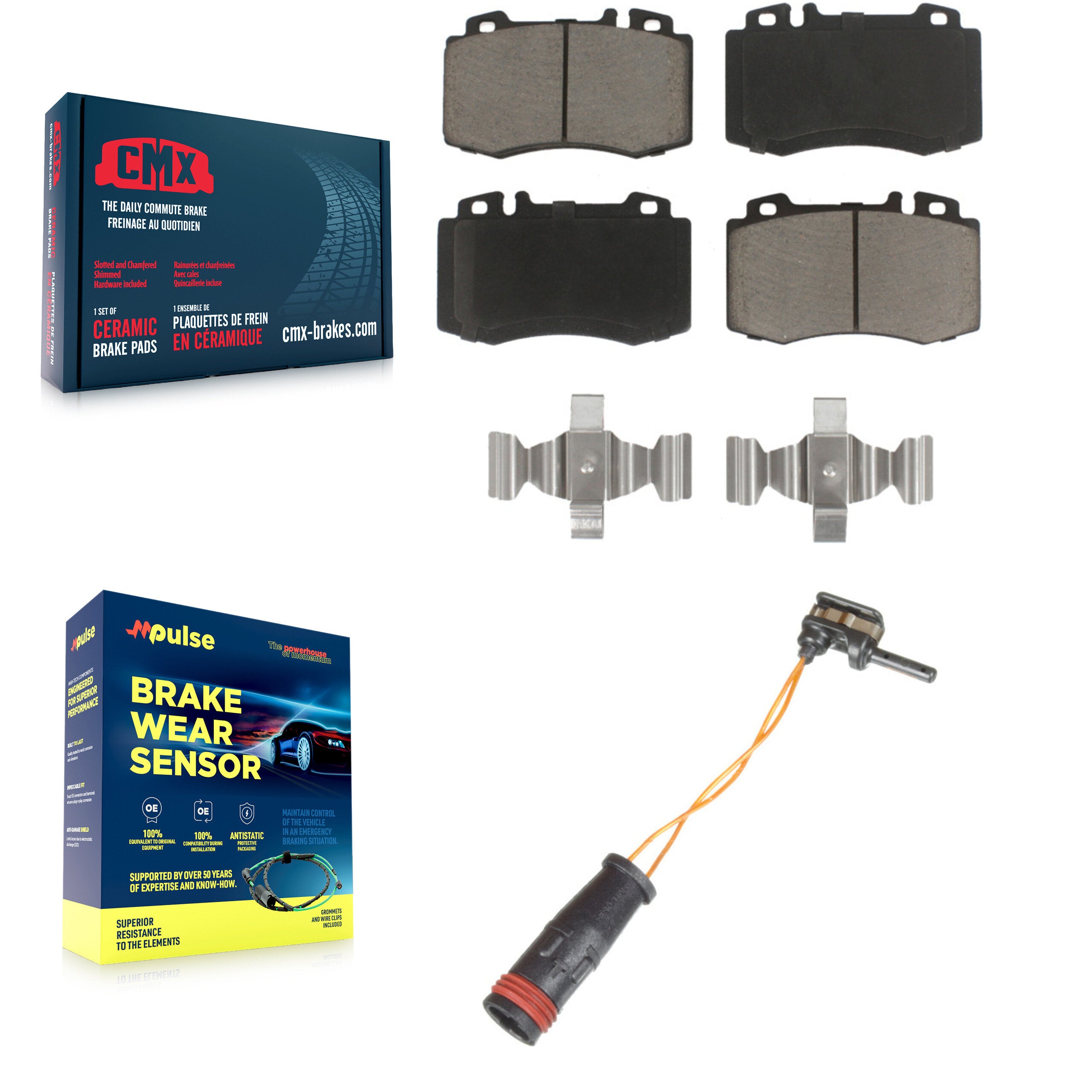 CMX KCW-100487 Disc Brake Pad for 2000-2009 Mercedes-Benz C55 AMG, Mercedes-Benz E350, Mercedes-Benz E550 & more - Front product image