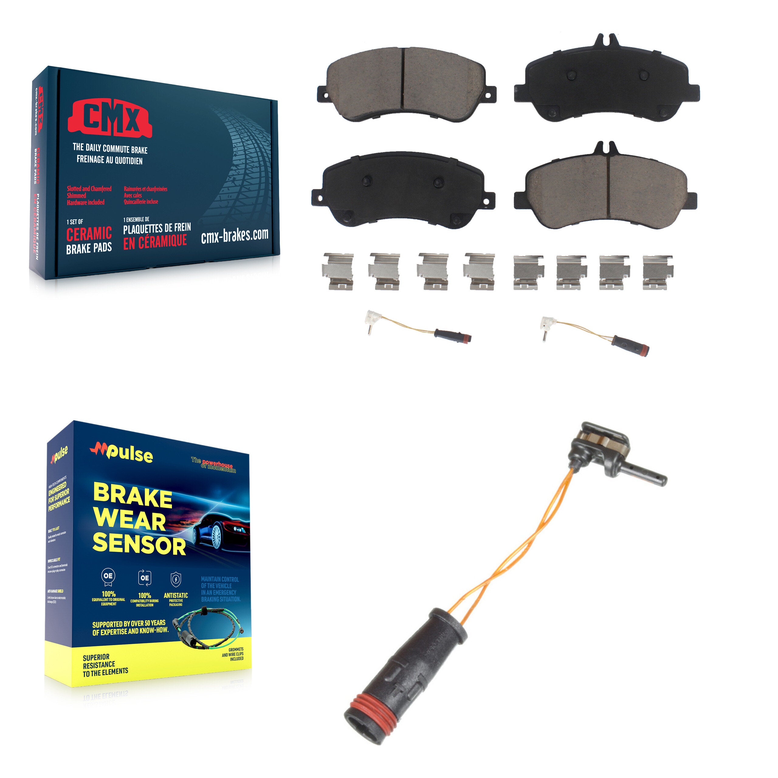 CMX KCW-100491 Disc Brake Pad for 2010-2015 Mercedes-Benz GLK250, Mercedes-Benz GLK350 - Front product image