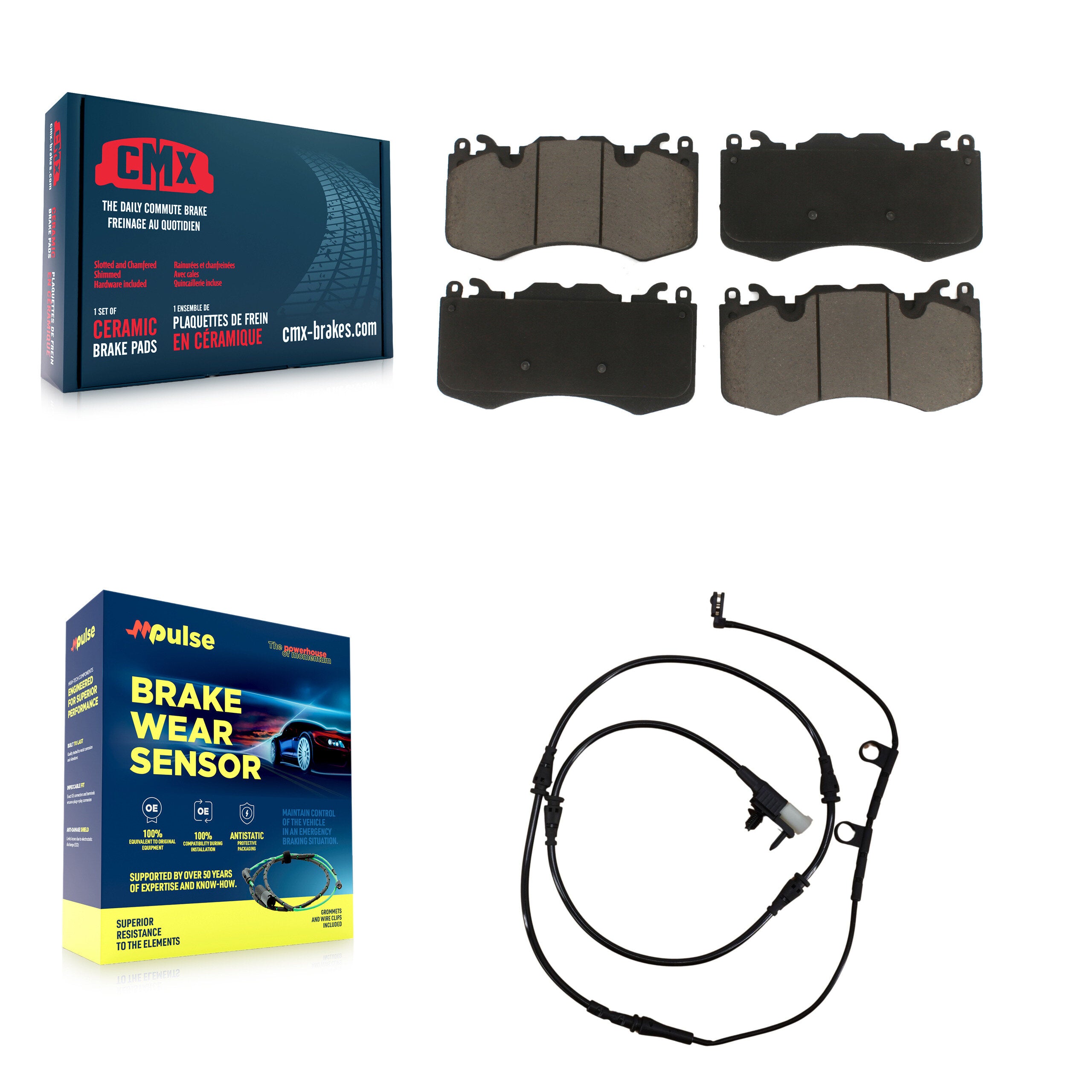 CMX KCW-100496 Disc Brake Pad for 2013-2019 Land Rover Range Rover Sport, Land Rover Range Rover - Front product image