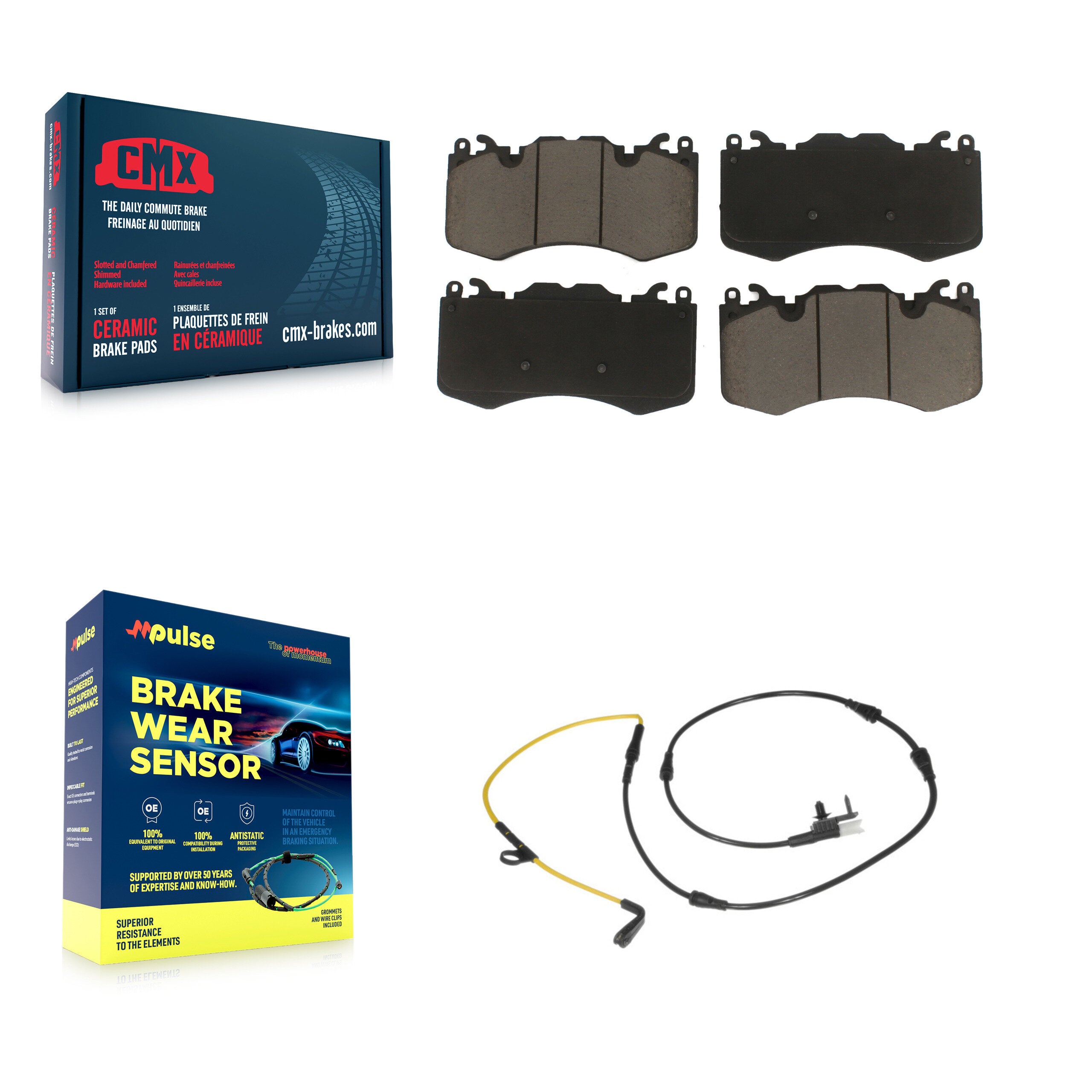 CMX KCW-100497 Disc Brake Pad for 2014-2017 Land Rover Range Rover, Land Rover Range Rover Sport - Front product image
