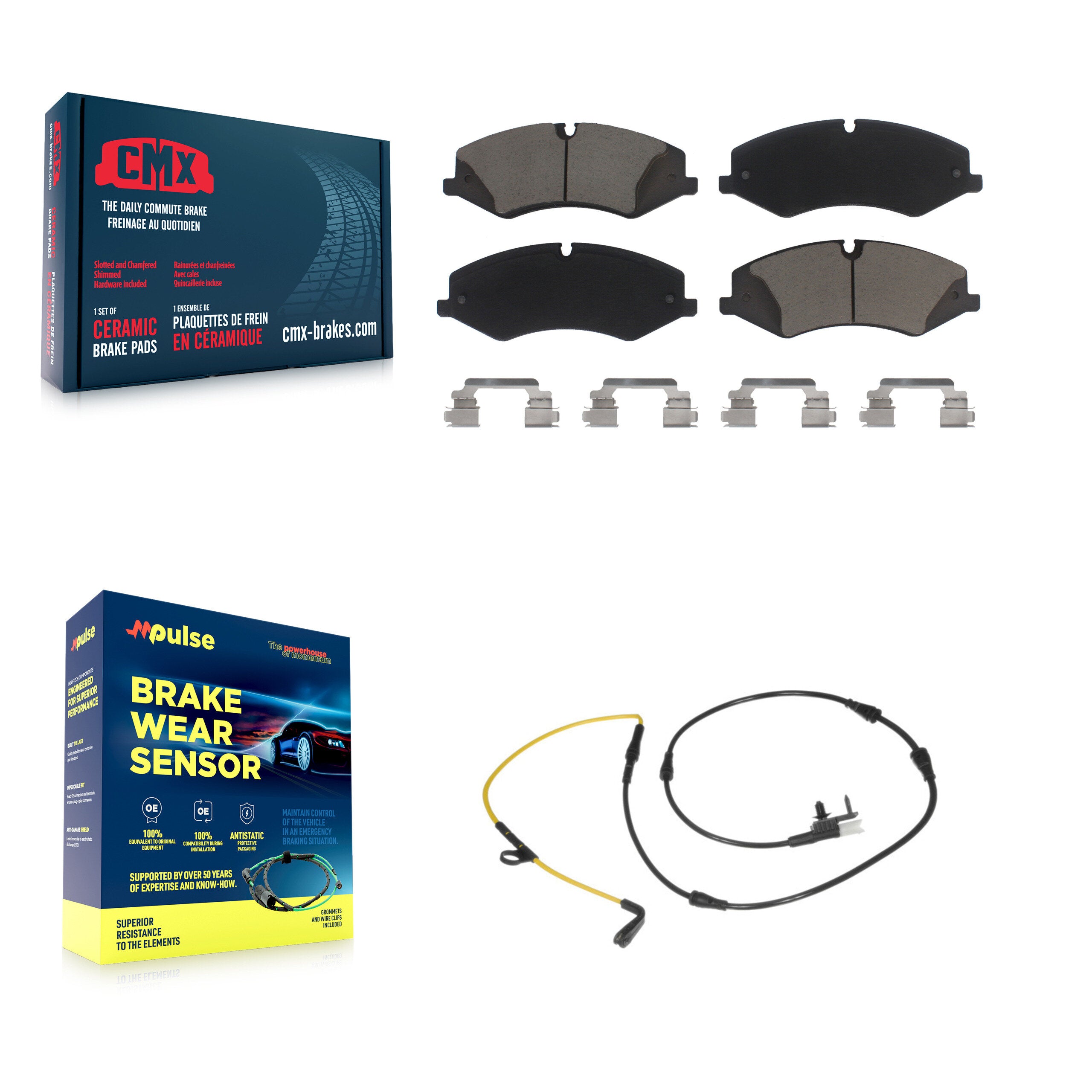 CMX KCW-100498 Disc Brake Pad for 2014-2017 Land Rover Discovery, Land Rover Range Rover, Land Rover Range Rover Sport - Front product image