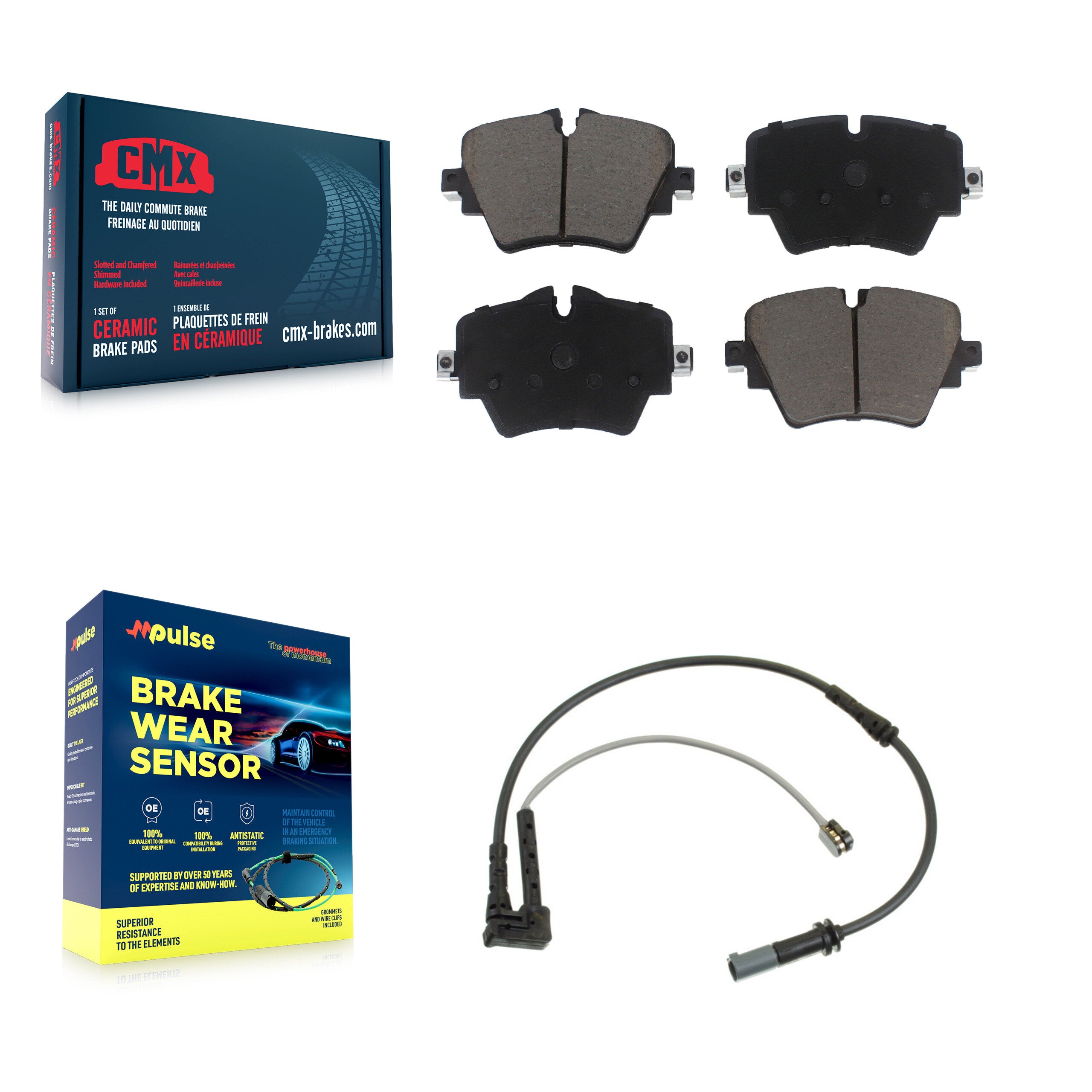 CMX KCW-100504 Disc Brake Pad for 2016-2023 Mini Cooper Countryman, BMW 228i Gran Coupe, BMW 228i xDrive Gran Coupe & more - Front product image