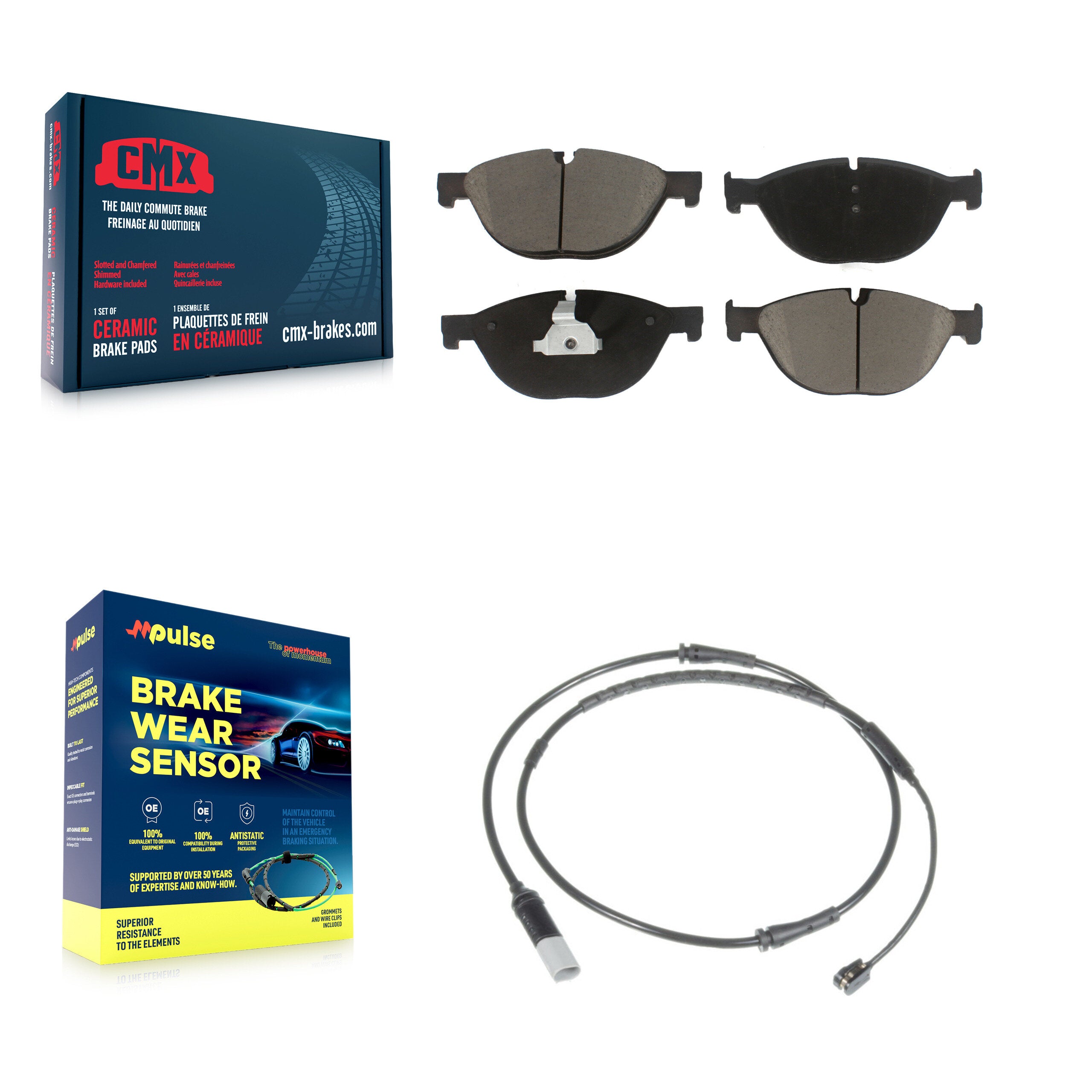 CMX KCW-100509 Disc Brake Pad for 2012-2019 BMW 650i Gran Coupe, BMW 650i xDrive, BMW 650i xDrive Gran Coupe & more - Front product image