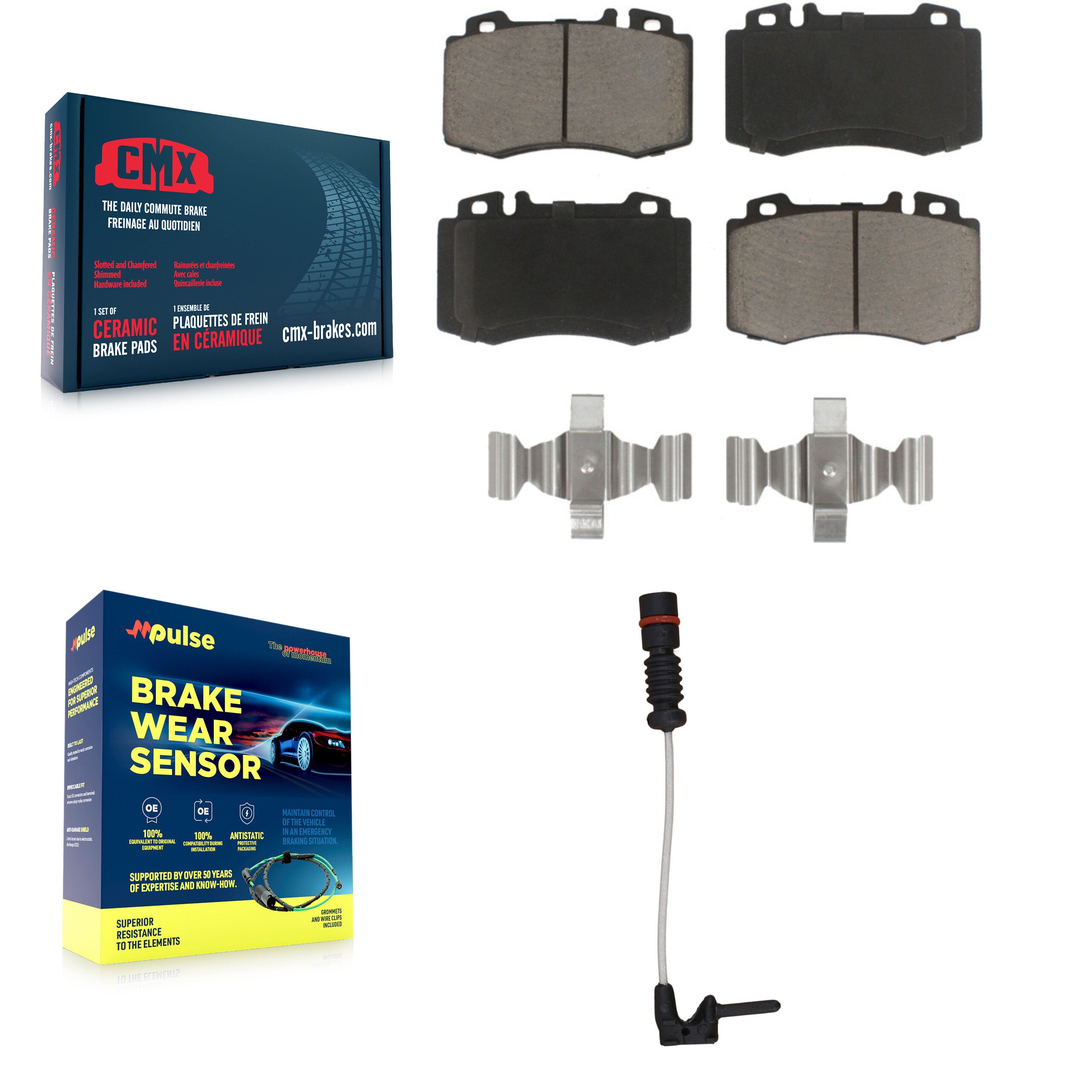CMX KCW-100517 Disc Brake Pad for 1995-2006 Mercedes-Benz S600, Mercedes-Benz CL500, Mercedes-Benz SL500 & more - Front product image