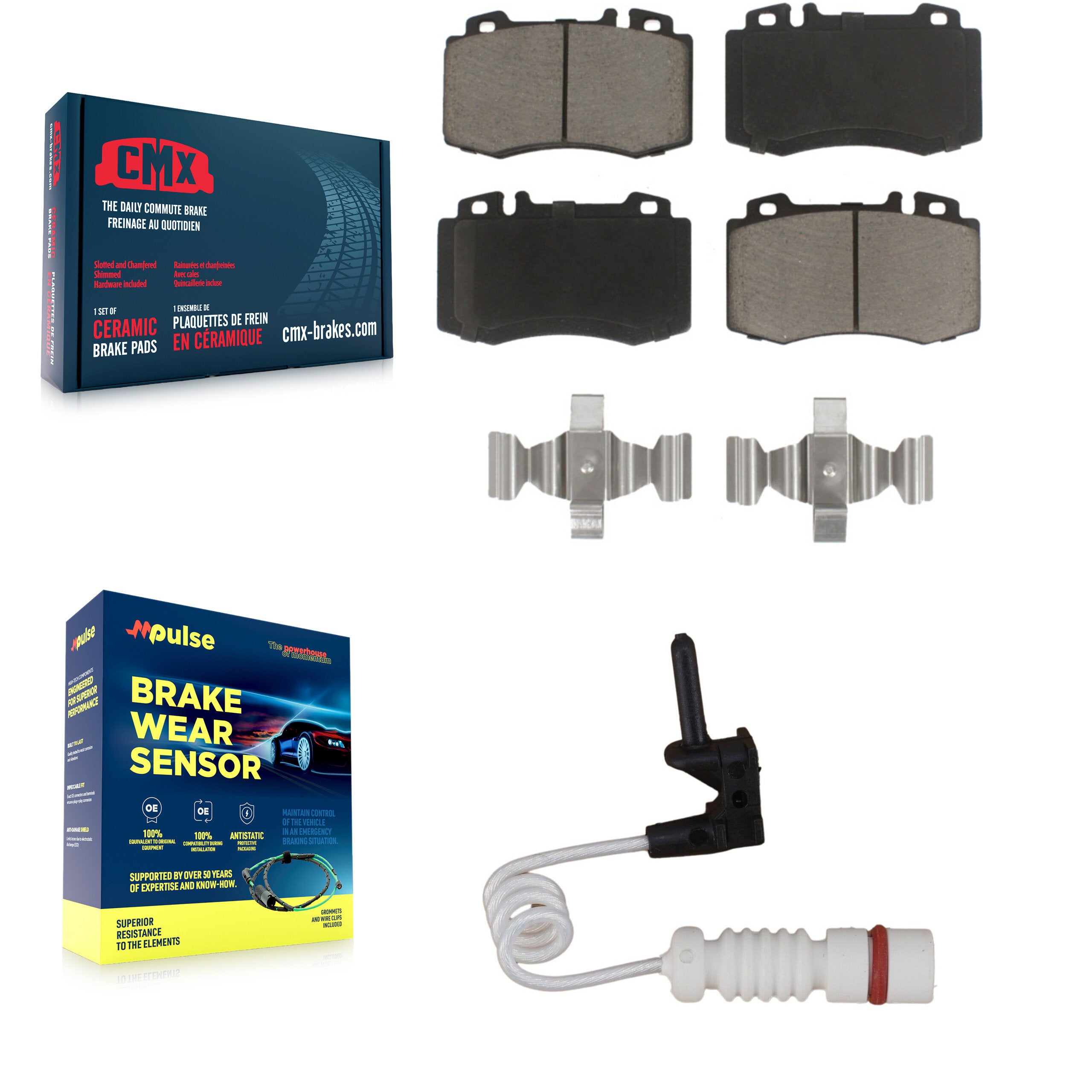 CMX KCW-100521 Disc Brake Pad for 2000-2005 Mercedes-Benz ML500, Mercedes-Benz ML55 AMG, Mercedes-Benz ML430 - Front product image