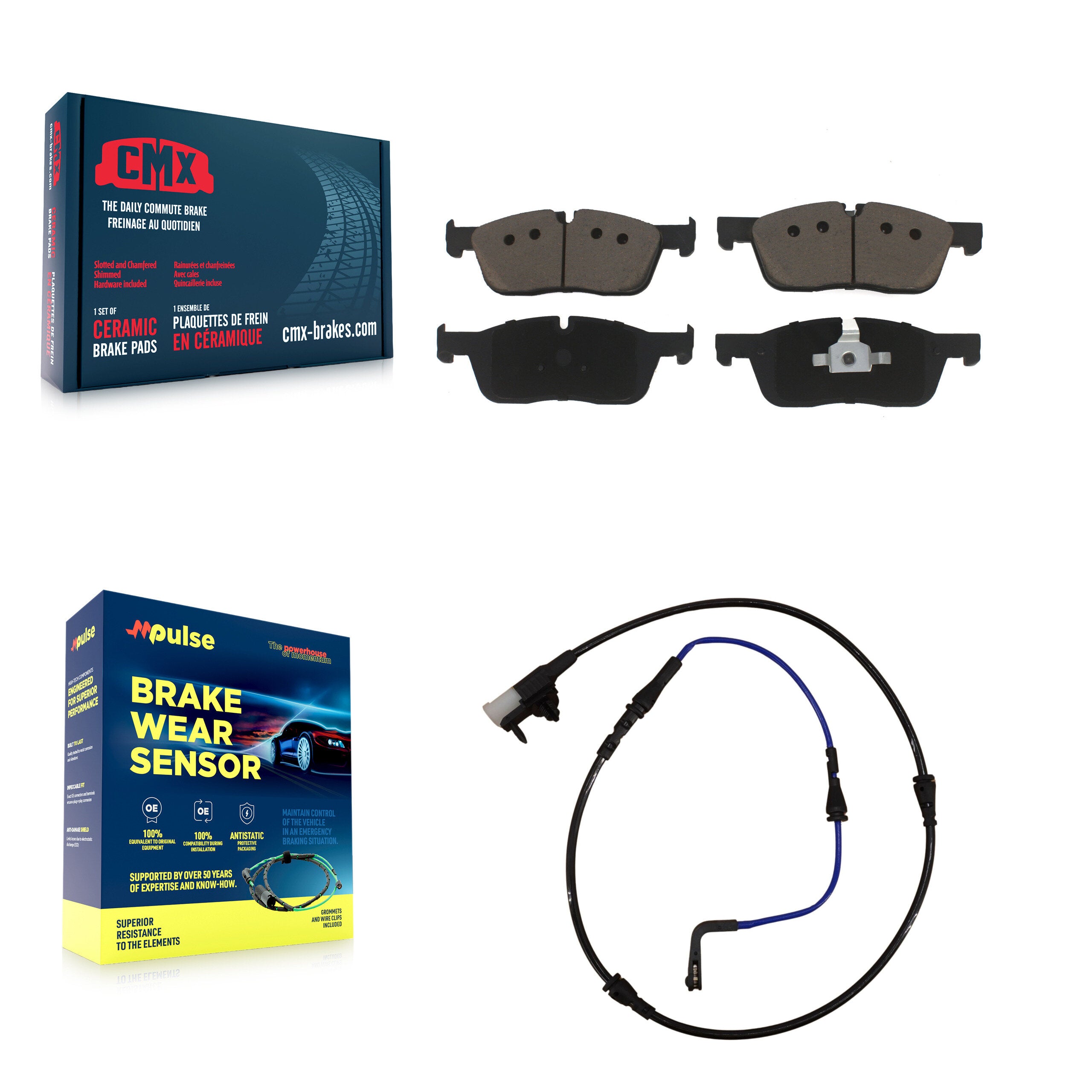 CMX KCW-100533 Disc Brake Pad for 2017-2024 Jaguar XF, Jaguar XE - Front product image