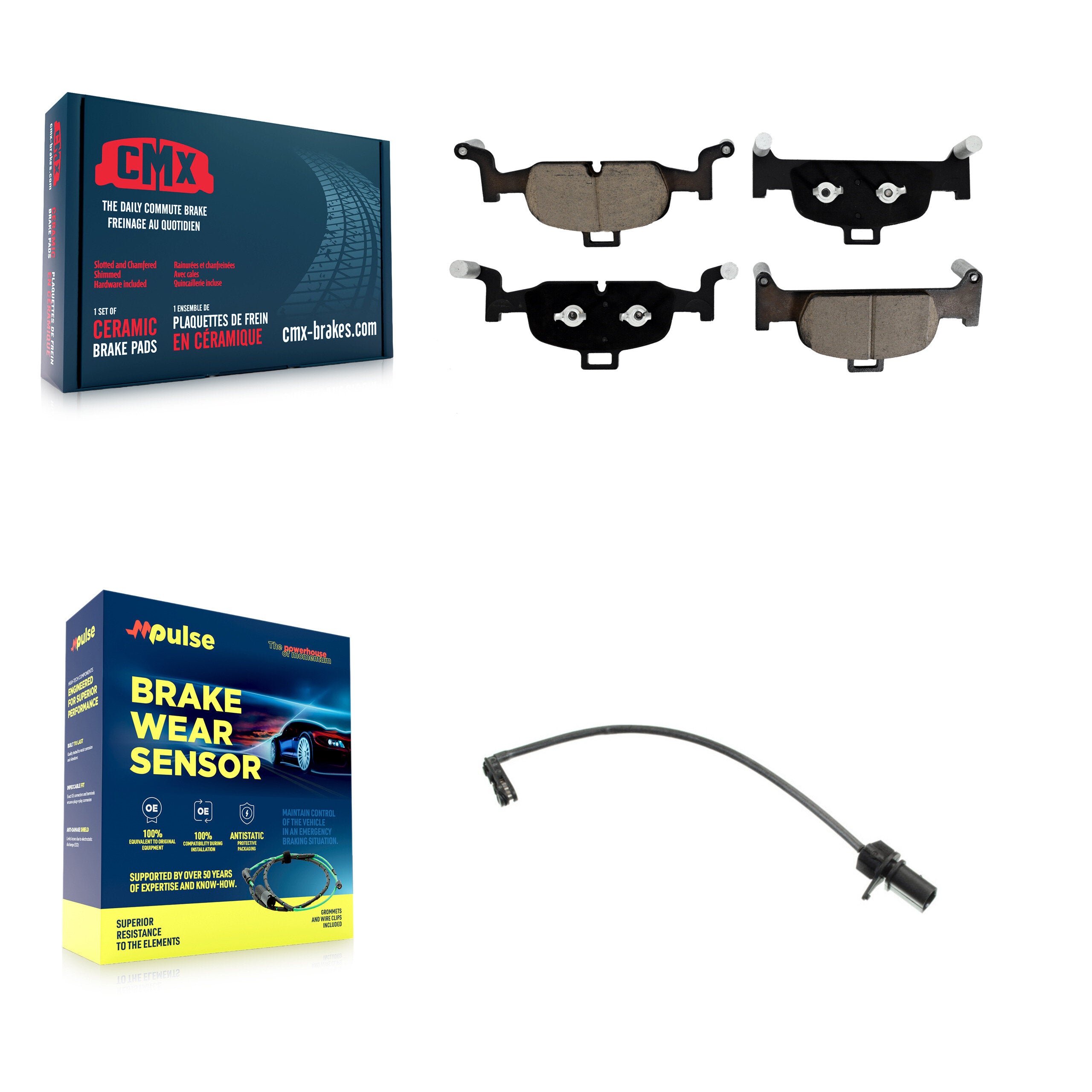 CMX KCW-100540 Disc Brake Pad for 2017-2024 Audi A4 Quattro, Audi A4 allroad, Audi A5 Quattro & more - Front product image