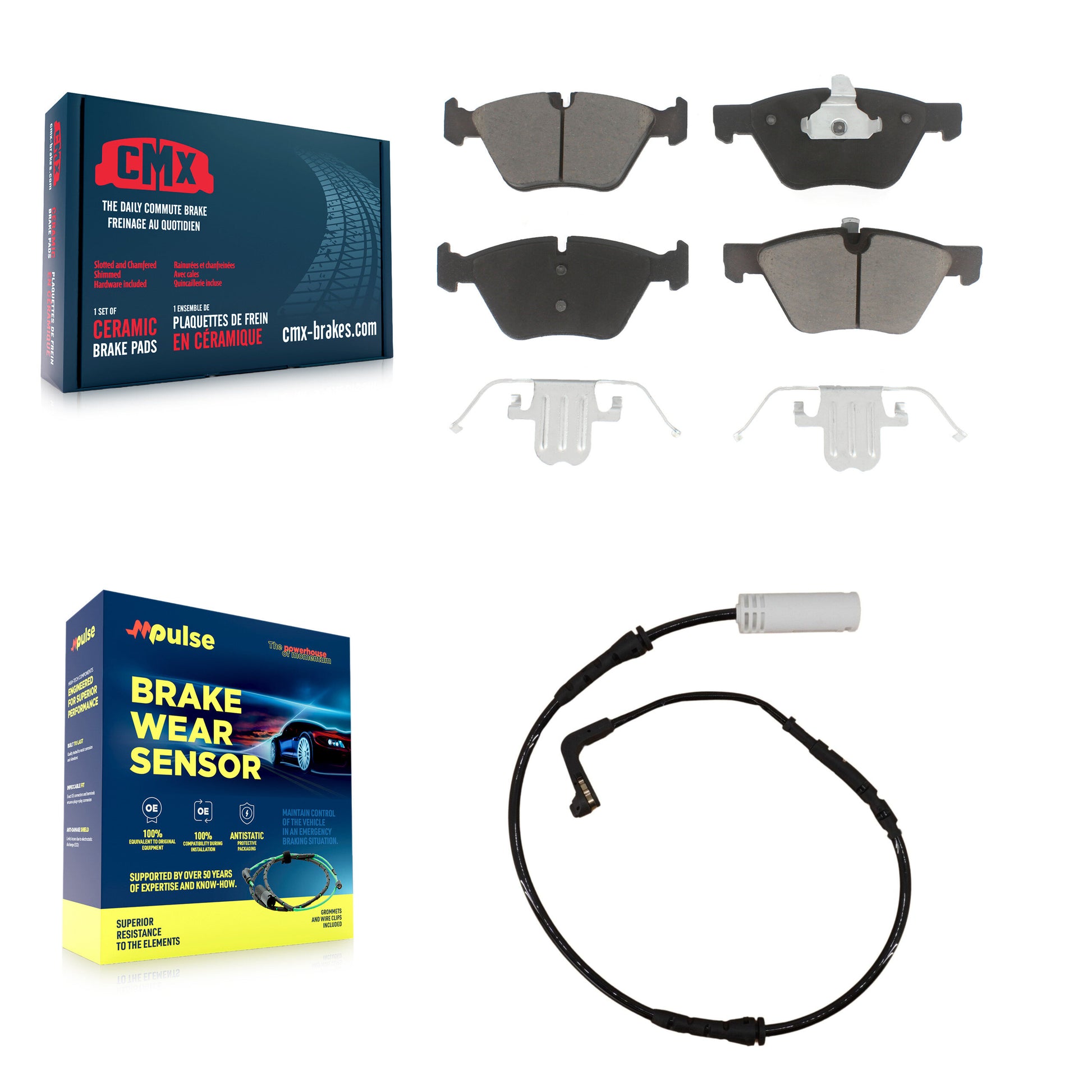 CMX KCW-100553 Disc Brake Pad for 2006-2010 BMW 128i, BMW 328i, BMW 323i & more - Front product image