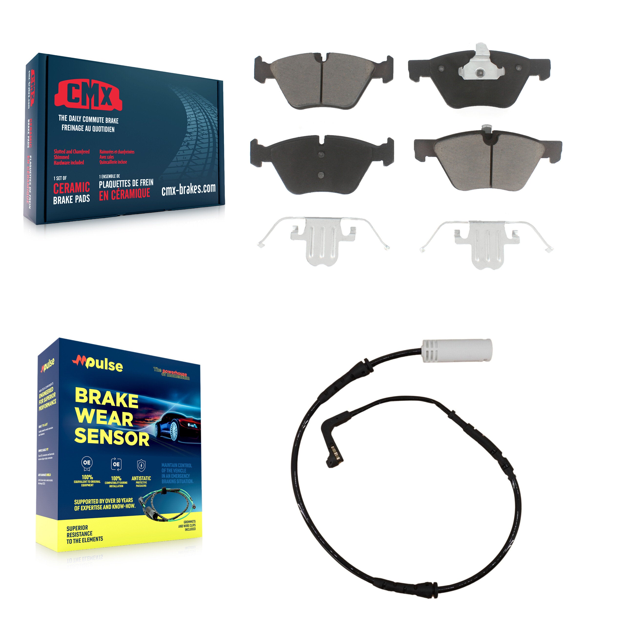CMX KCW-100553 Disc Brake Pad for 2006-2010 BMW 128i, BMW 328i, BMW 323i & more - Front product image