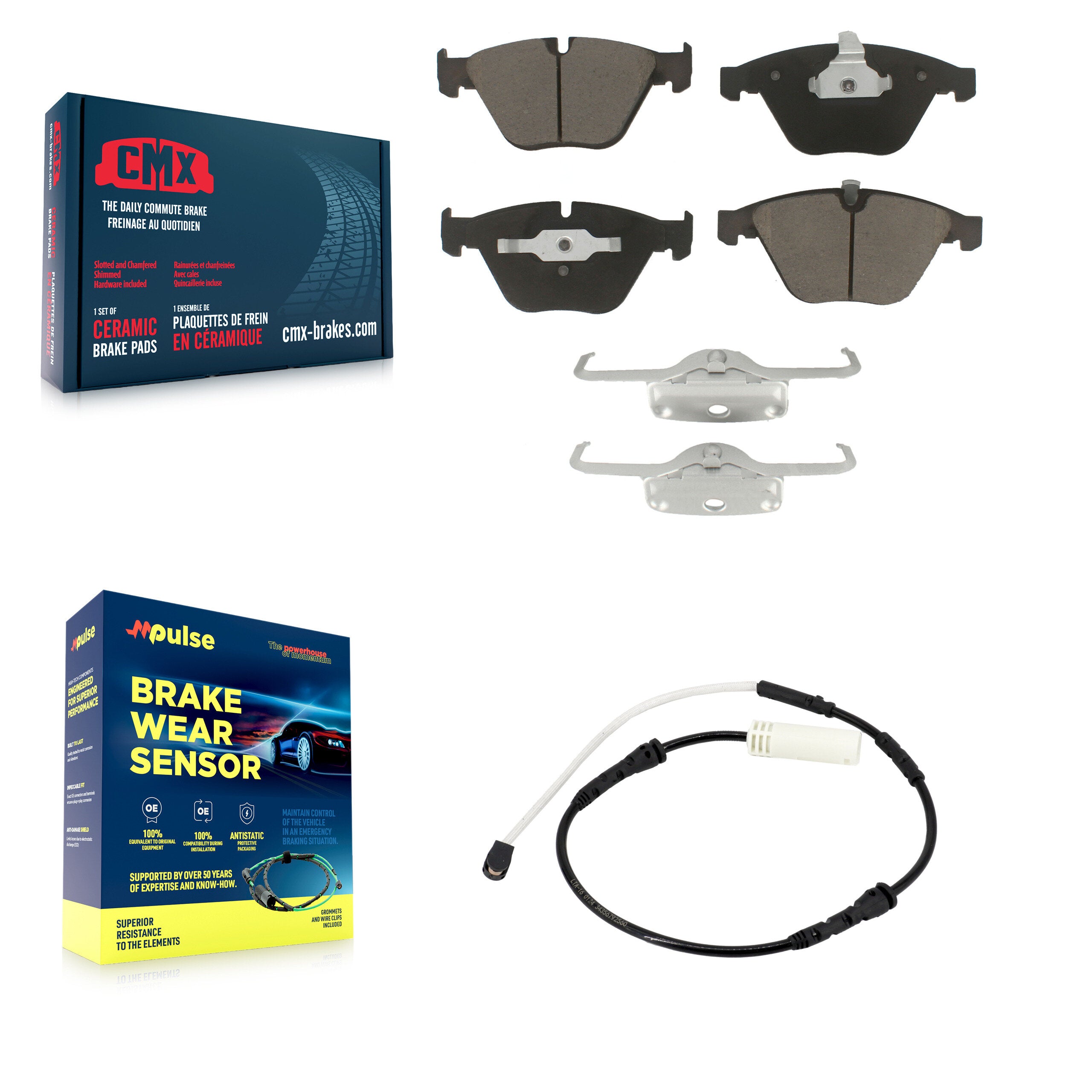 CMX KCW-100570 Disc Brake Pad for 2010-2013 BMW 328i, BMW 335i, BMW 323i & more - Front product image