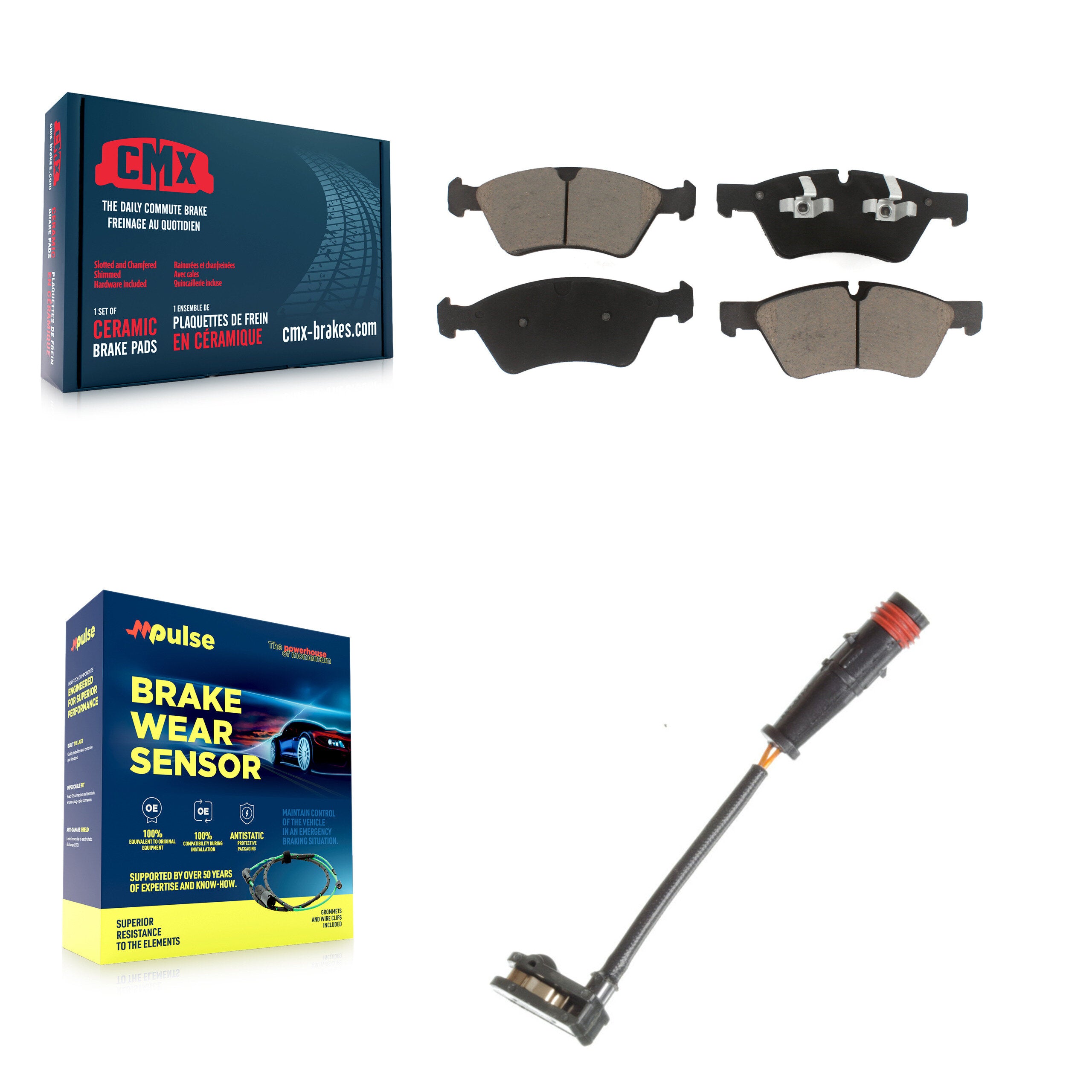 CMX KCW-100578 Disc Brake Pad for 2005-2013 Mercedes-Benz ML350, Mercedes-Benz R350, Mercedes-Benz G55 AMG & more - Front product image