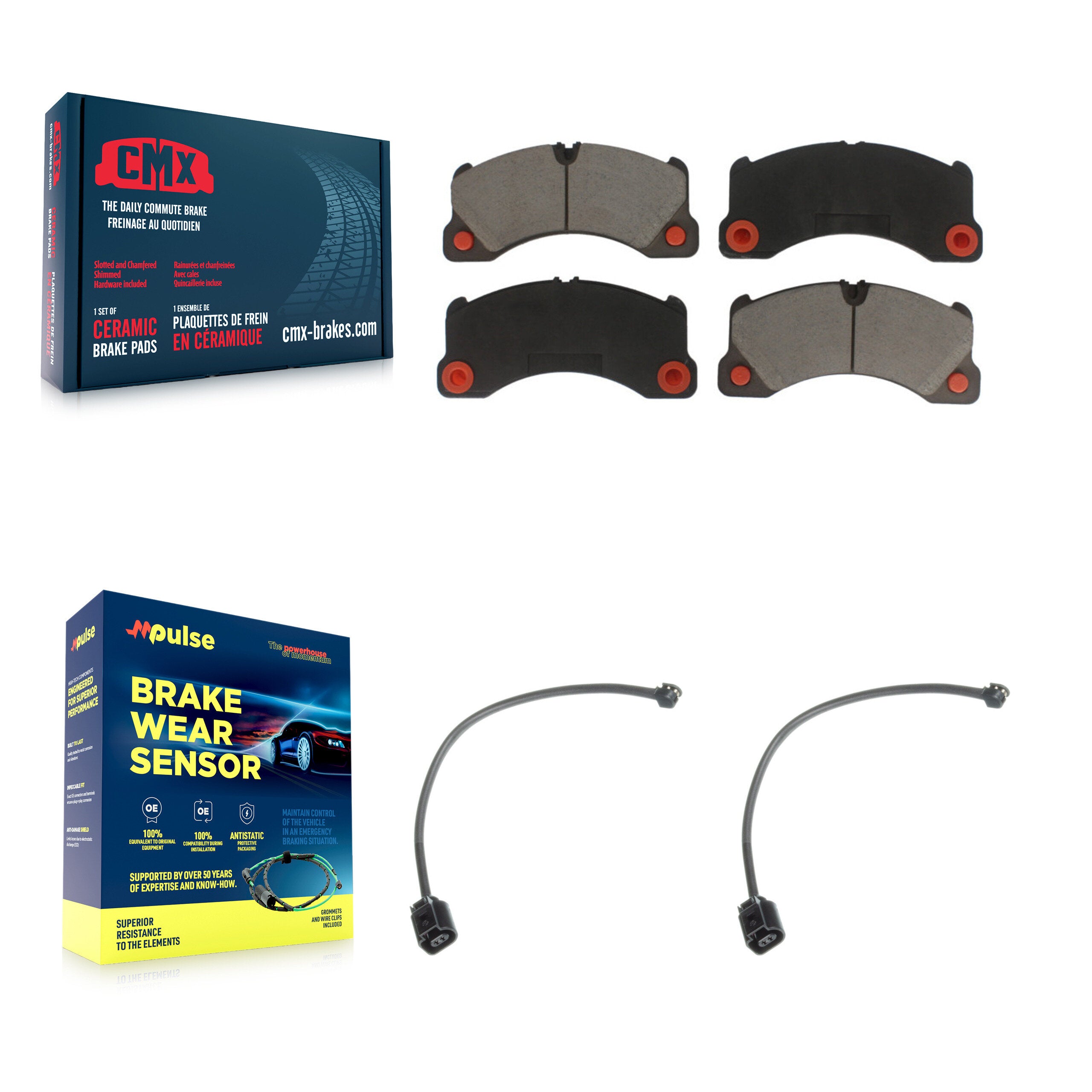 CMX KCW-100627 Disc Brake Pad for 2011-2018 Porsche Panamera, Porsche Cayenne, Volkswagen Touareg - Front product image