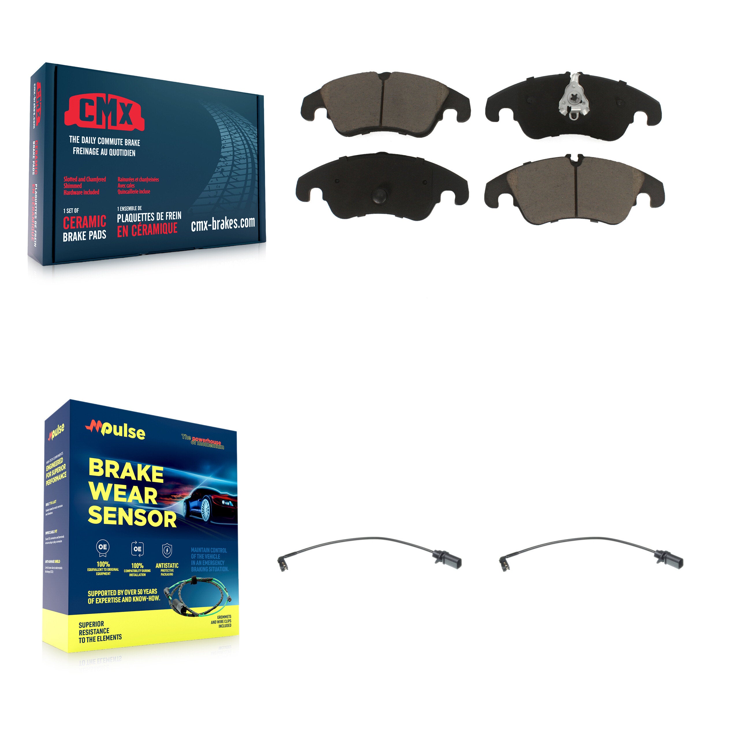 CMX KCW-100639 Disc Brake Pad for 2008-2017 Audi A5 Quattro, Audi S5, Audi A4 & more - Front product image