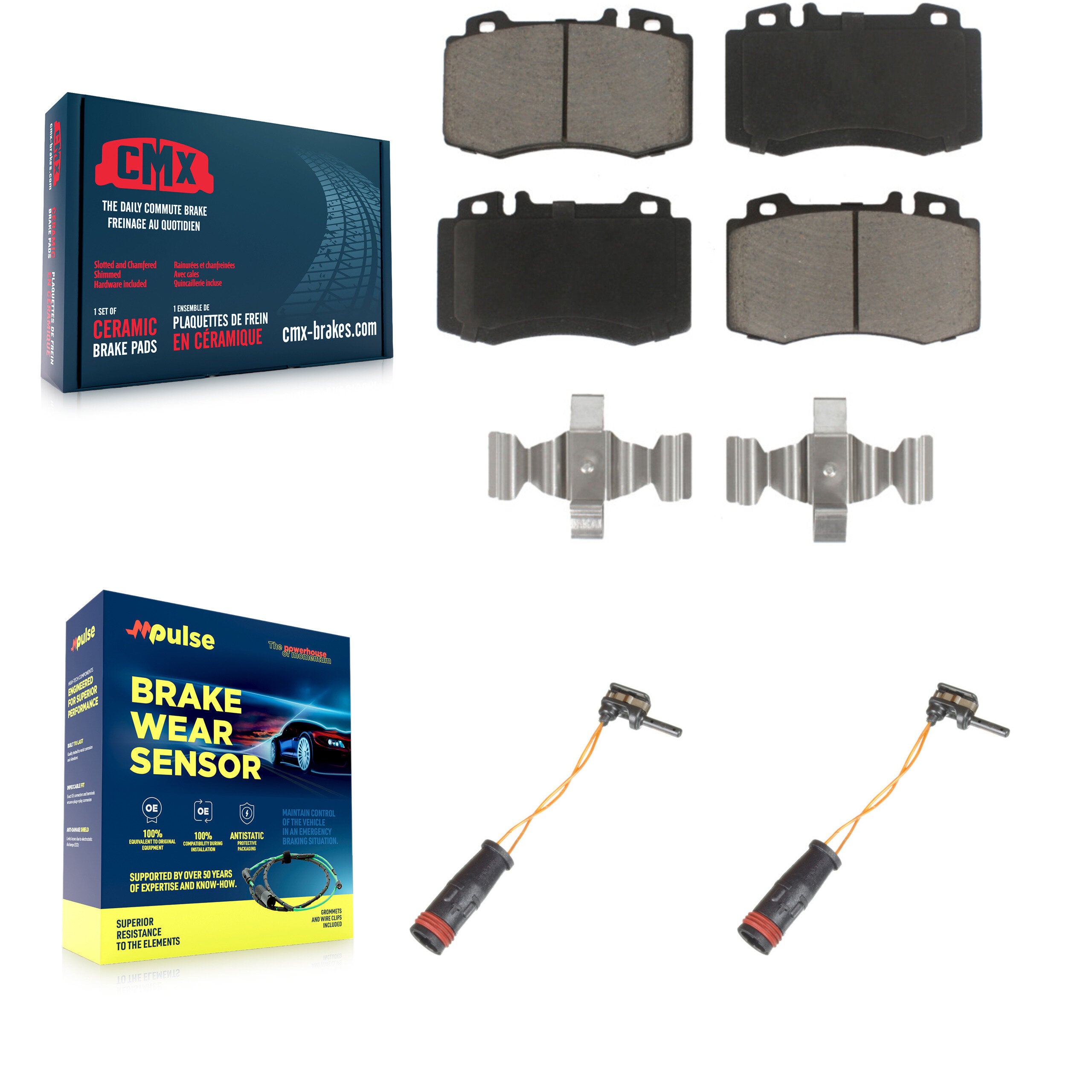 CMX KCW-100644 Disc Brake Pad for 2000-2009 Mercedes-Benz C55 AMG, Mercedes-Benz E350, Mercedes-Benz E550 & more - Front product image