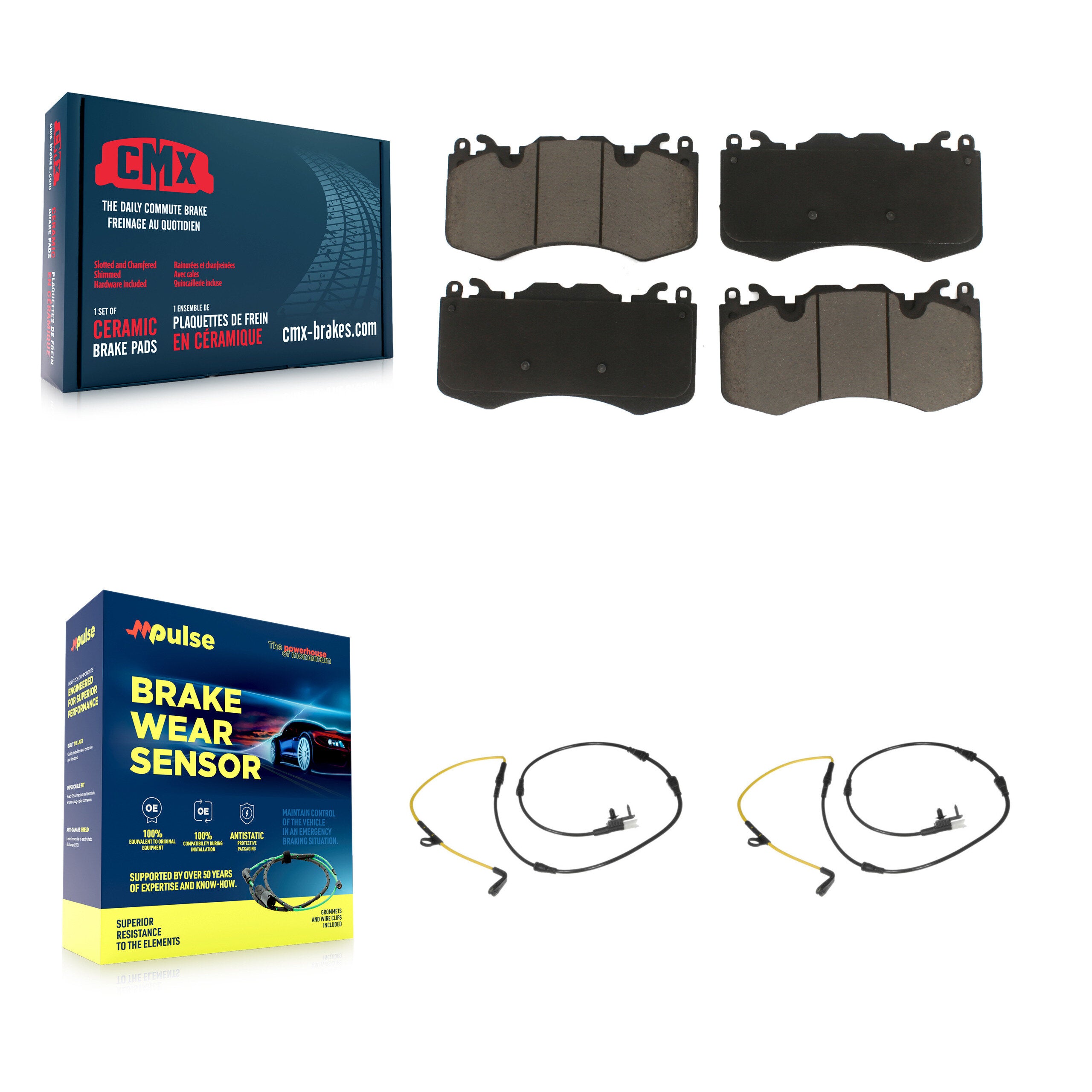 CMX KCW-100654 Disc Brake Pad for 2014-2017 Land Rover Range Rover, Land Rover Range Rover Sport - Front product image