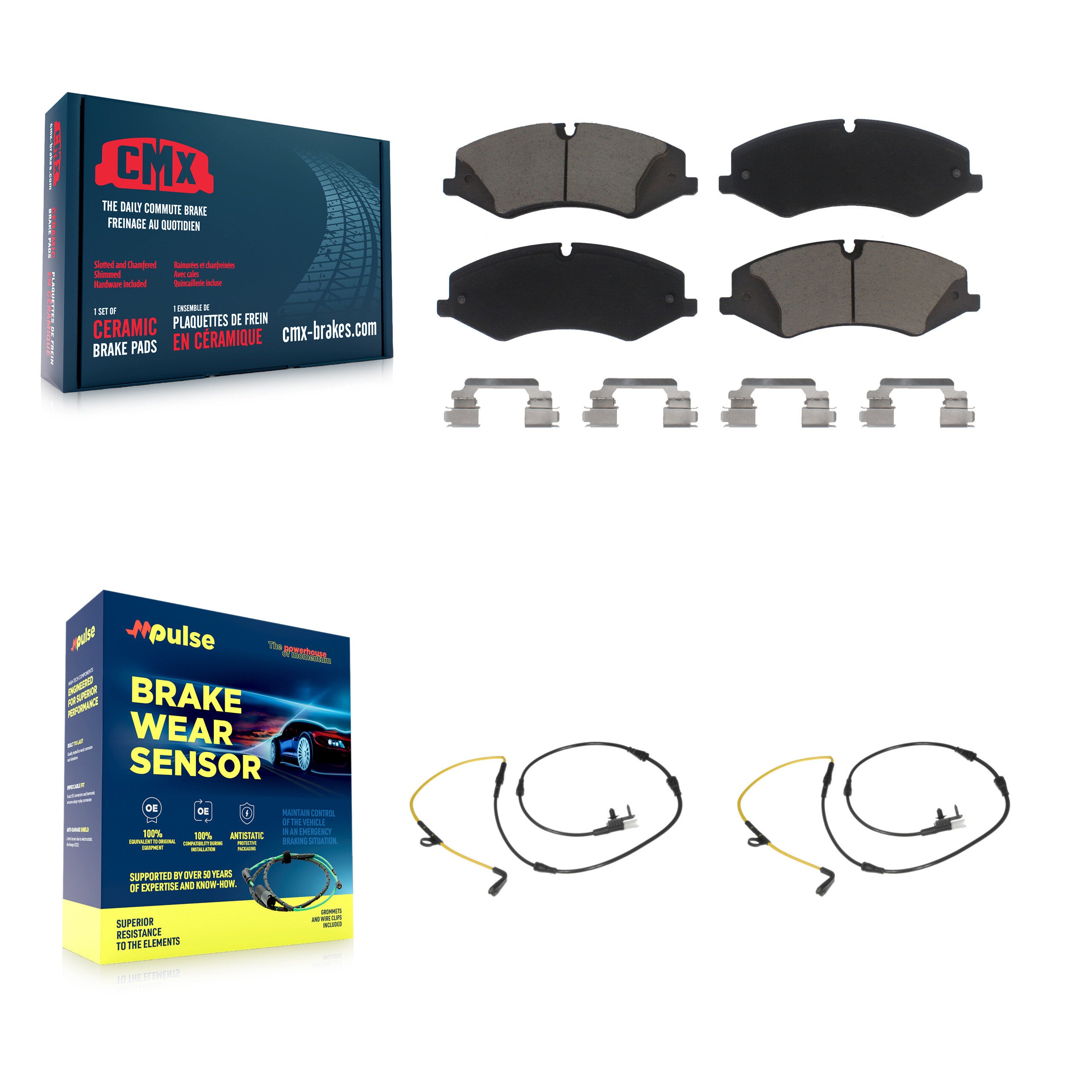CMX KCW-100655 Disc Brake Pad for 2014-2017 Land Rover Discovery, Land Rover Range Rover, Land Rover Range Rover Sport - Front product image