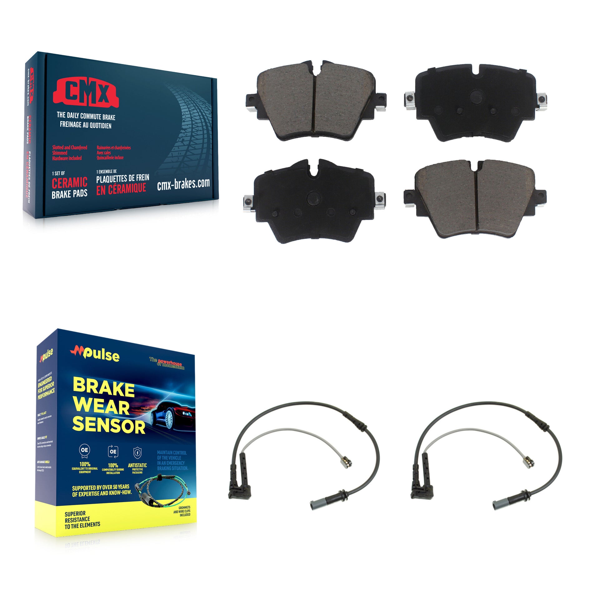 CMX KCW-100661 Disc Brake Pad for 2016-2023 Mini Cooper Countryman, BMW 228i Gran Coupe, BMW 228i xDrive Gran Coupe & more - Front product image