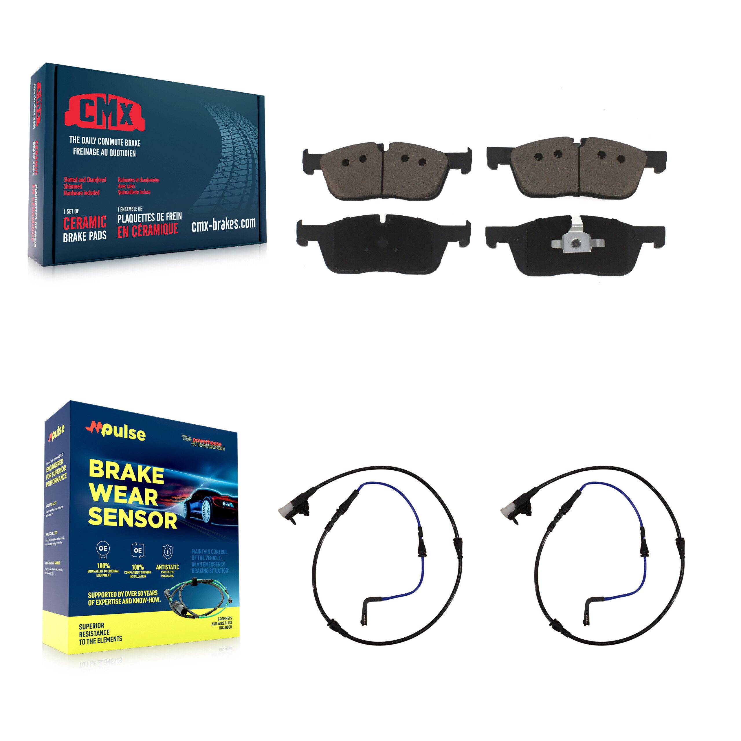 CMX KCW-100690 Disc Brake Pad for 2017-2024 Jaguar XF, Jaguar XE - Front product image