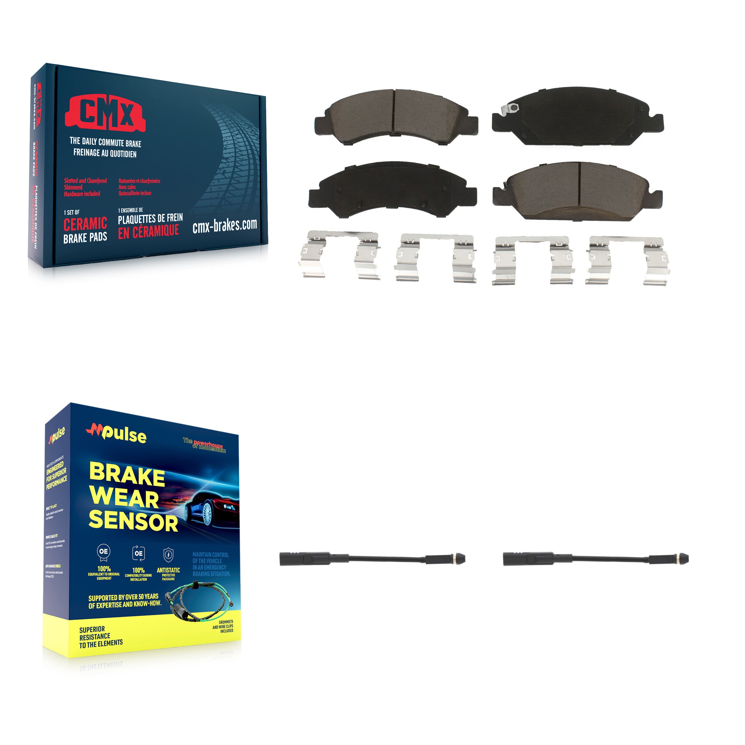 CMX KCW-100699 Disc Brake Pad for 2019-2020 Chevrolet Silverado 1500 LD, GMC Sierra 1500 Limited, GMC Yukon - Front product image